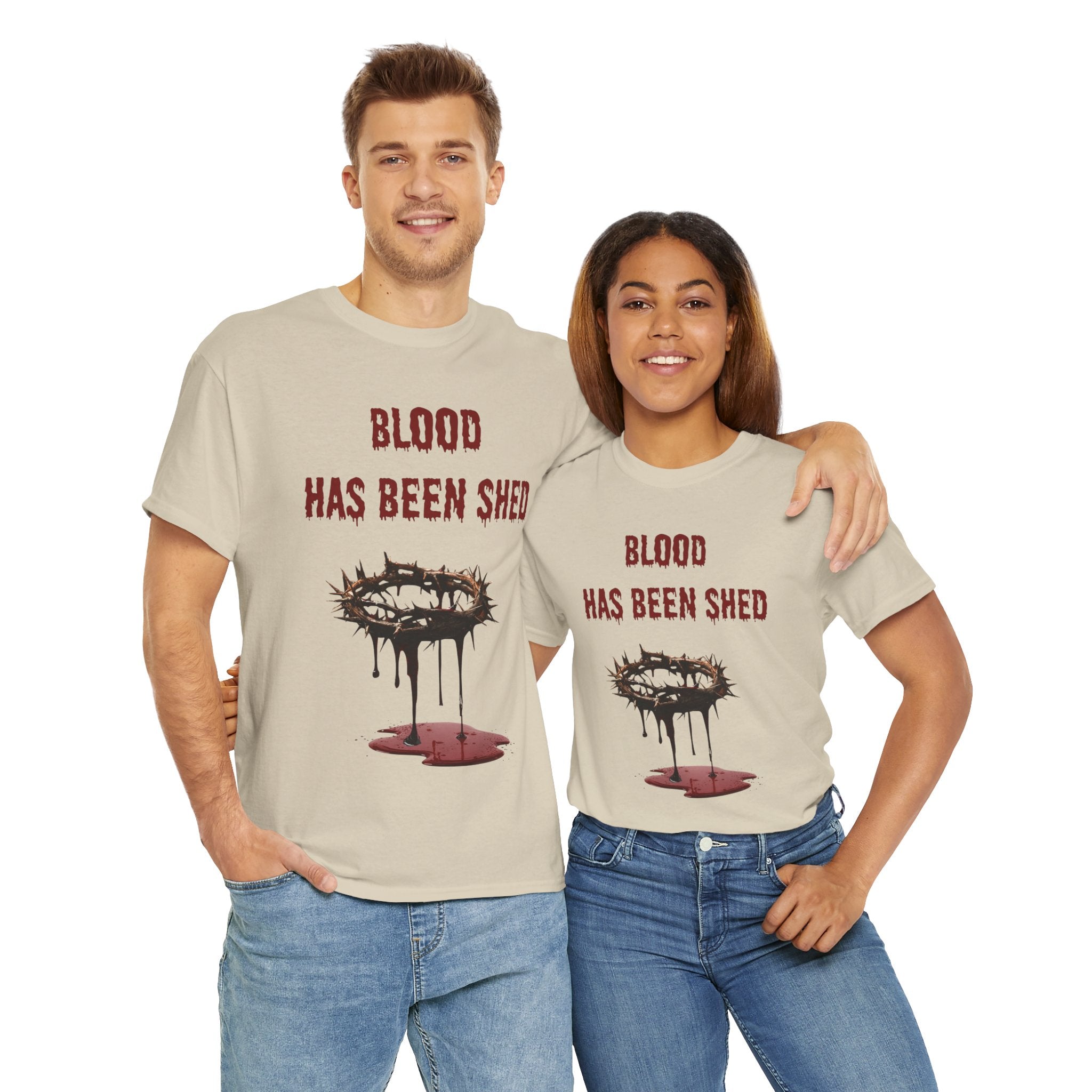 Faith-Inspired Halloween Graphic Tee, Unisex Heavy Cotton T-Shirt, Spiritual Apparel, Religious Gift, Church Event Wear, Unique Faith T-Shirt