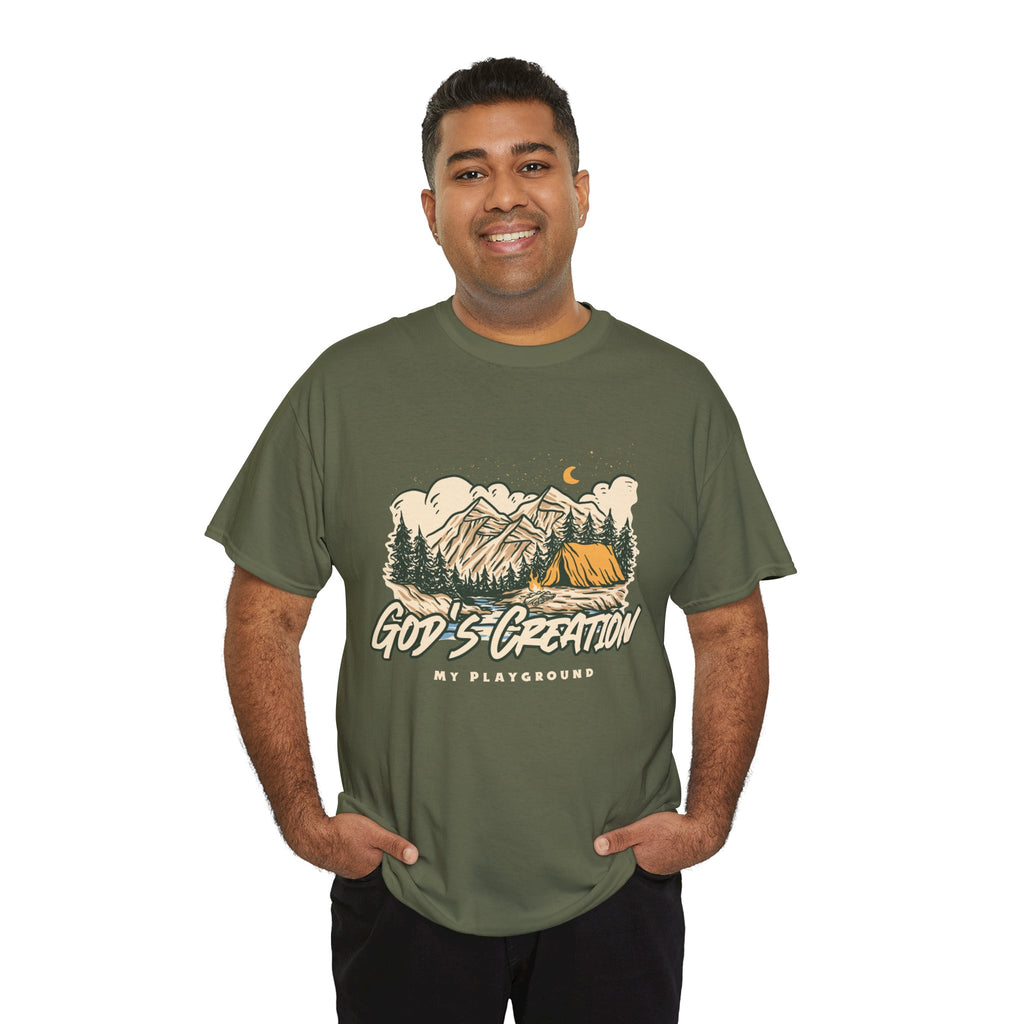 Nature-Inspired Unisex Heavy Cotton Tee, God’s Creation My Playground Shirt, Outdoor Enthusiast Apparel, Gift for Adventurers, Camping [...]