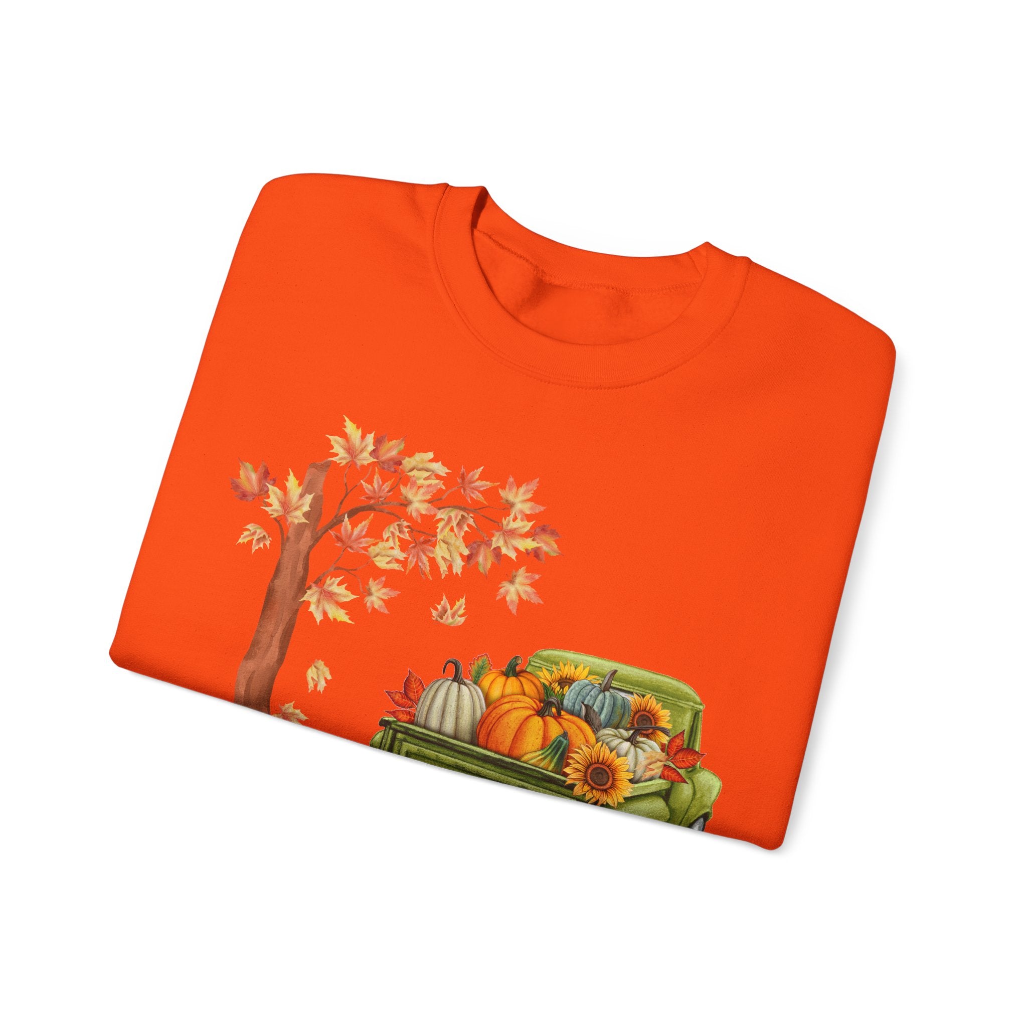 Autumn Vibes Crewneck Sweatshirt – Cozy Fall Apparel, Pumpkin Decor, Harvest Festival Fashion, Unisex Sweatshirt, Seasonal Layering