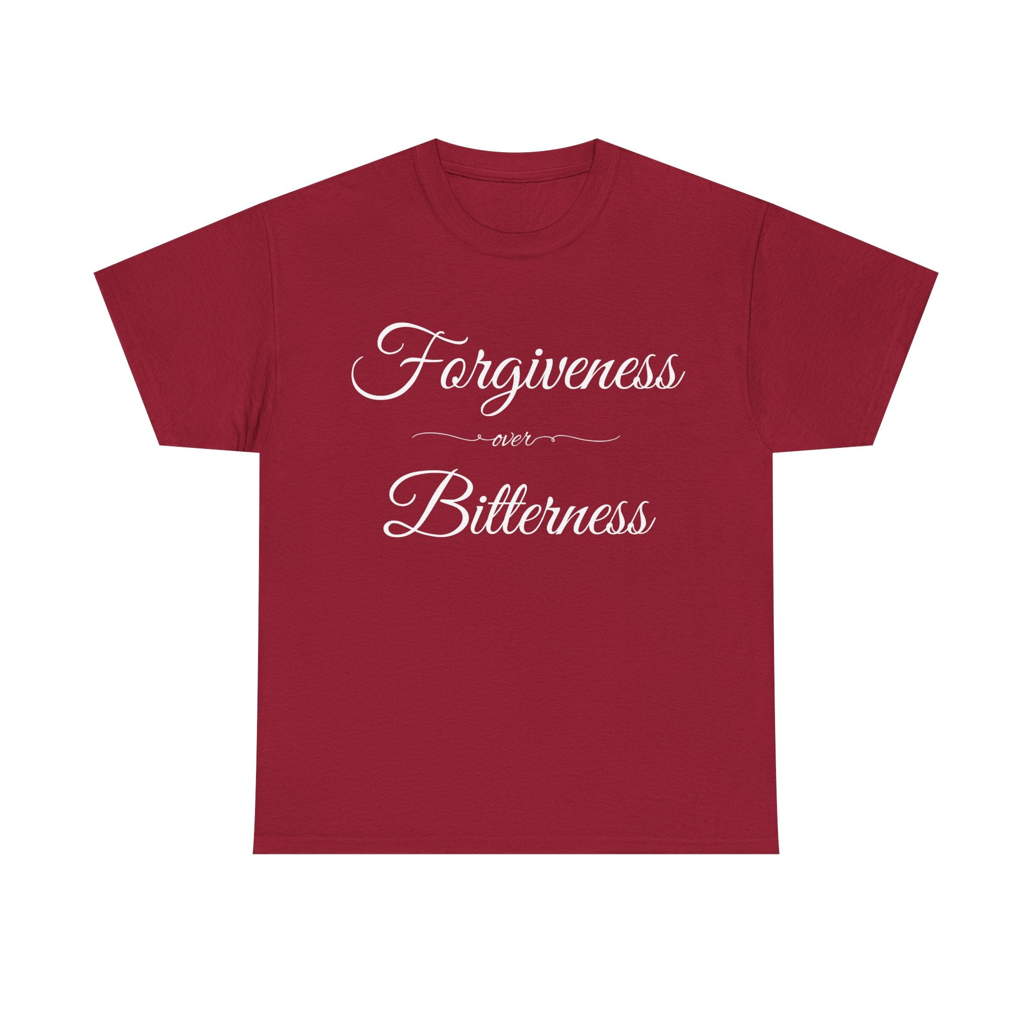 Forgiveness over Bitterness Tee, Inspirational T-Shirt, Positive Message Shirt, Unisex Cotton Tee, Thoughtful Gift for Friends