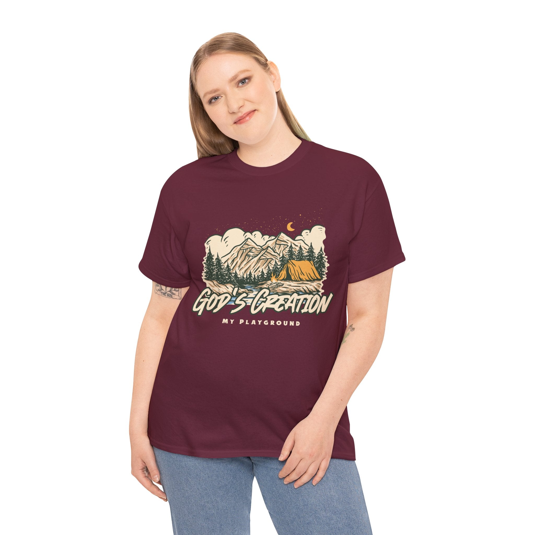 Nature-Inspired Unisex Heavy Cotton Tee, God’s Creation My Playground Shirt, Outdoor Enthusiast Apparel, Gift for Adventurers, Camping [...]