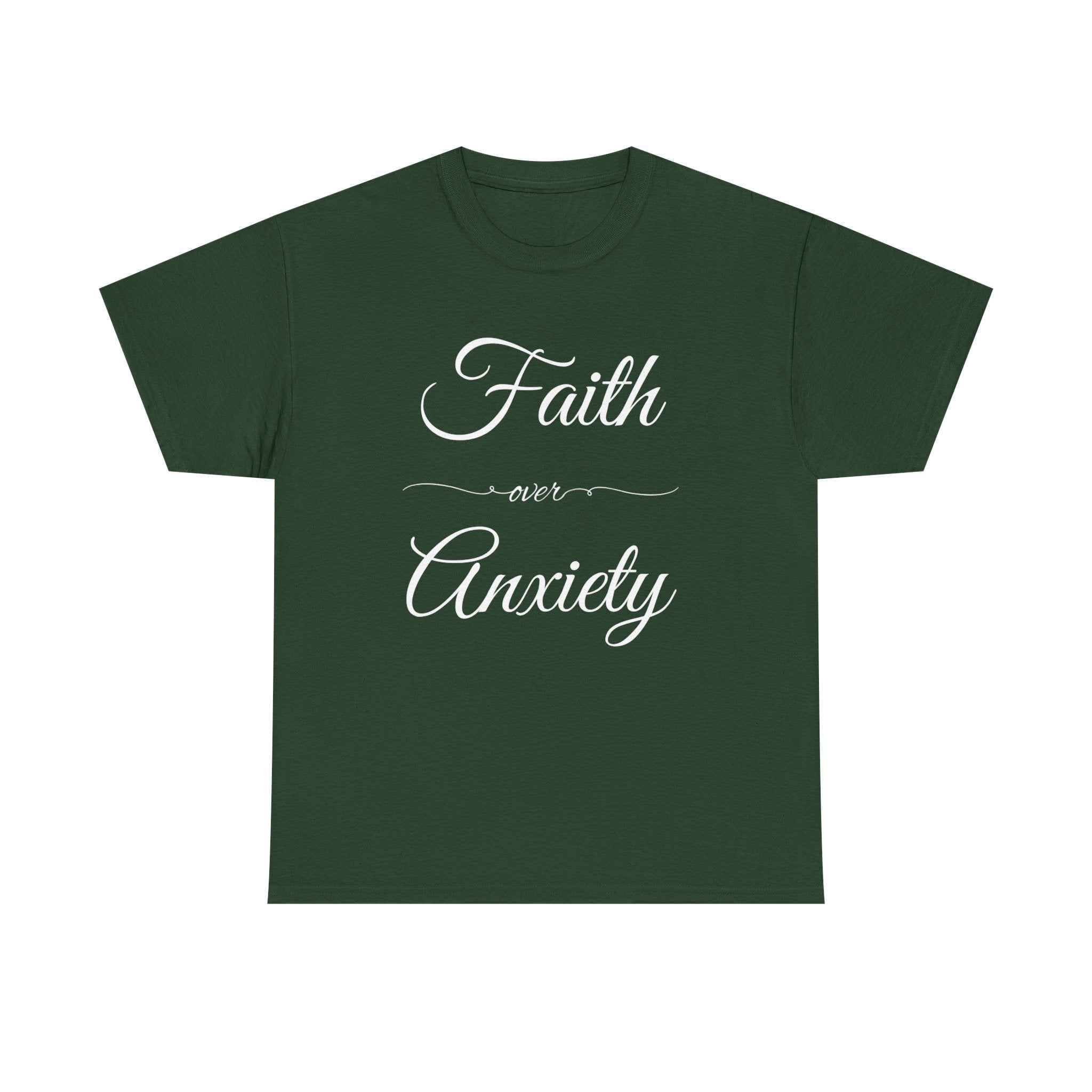Faith Over Anxiety Unisex Heavy Cotton Tee, Motivational T-Shirt for Stress Relief, Mindfulness Apparel, Gift for Mental Health [...]
