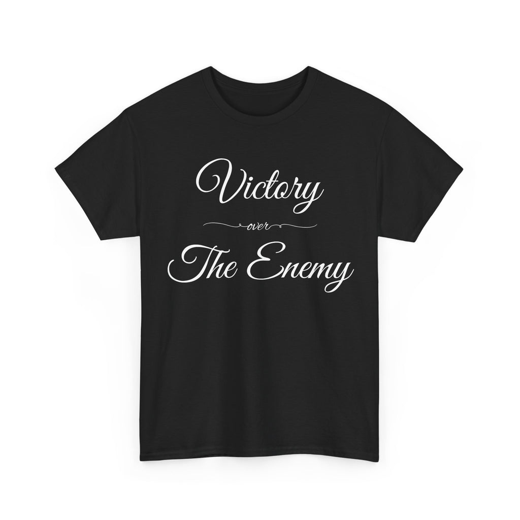 Victory Over The Enemy Tee, Inspirational T-Shirt, Motivational Cotton Tee, Gift for Warriors, Casual Wear, Empowerment Shirt