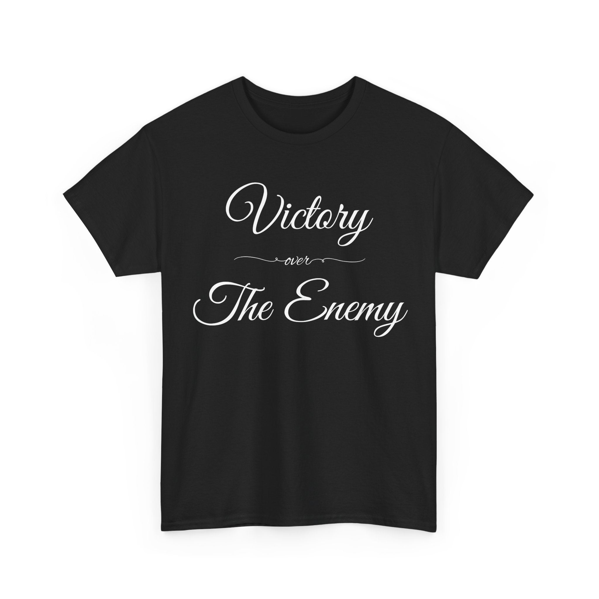Victory Over The Enemy Tee, Inspirational T-Shirt, Motivational Cotton Tee, Gift for Warriors, Casual Wear, Empowerment Shirt