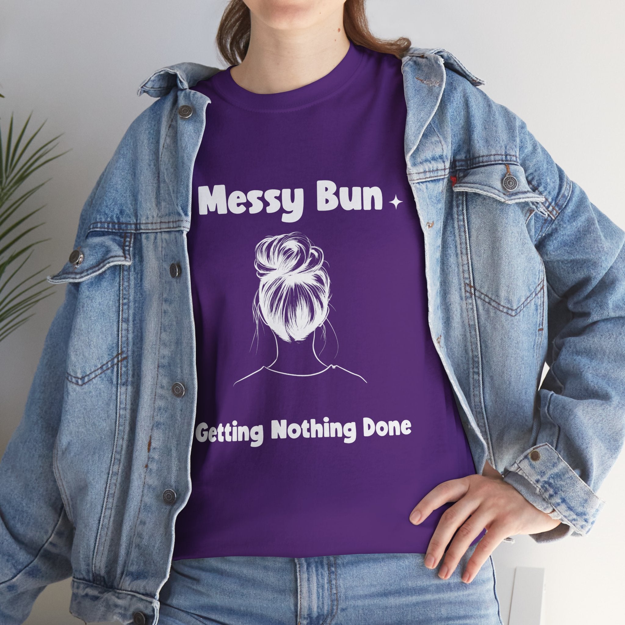 Messy Bun Getting Nothing Done Unisex Heavy Cotton Tee - Casual Everyday Tee for Home, Gift for Friends, Relaxed Fit for Women, Funny Quote Shirt, Ideal [...]