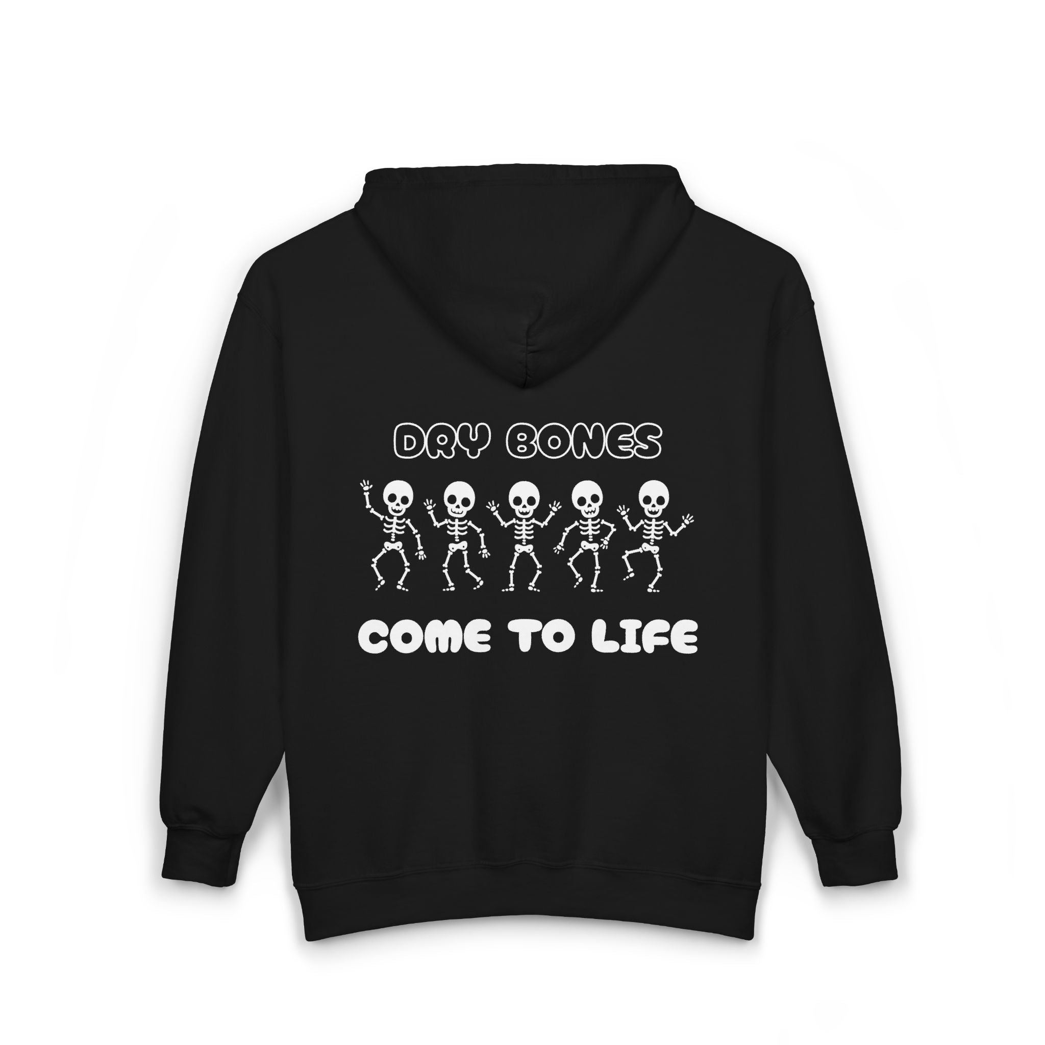 Dry Bones Design On Back Unisex Heavy Blend™ Full Zip Hooded Sweatshirt