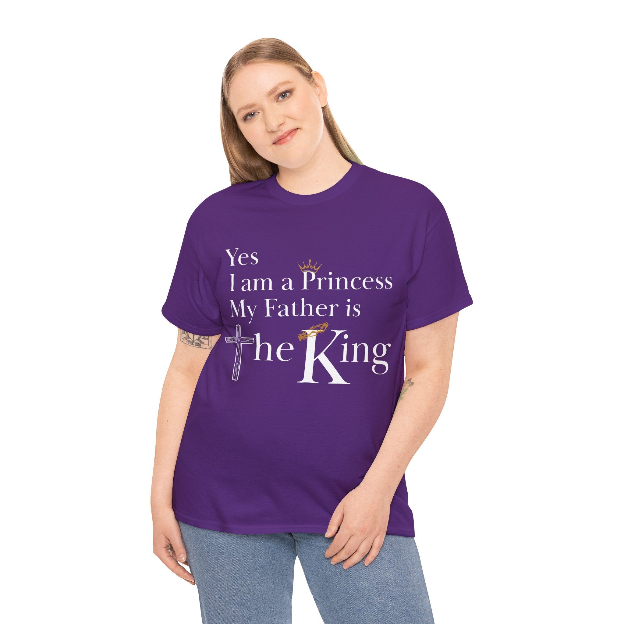 Christian Princess Tee - Inspirational Faith T-Shirt, Gift for Women, Casual Wear, Church Events, Everyday Comfort