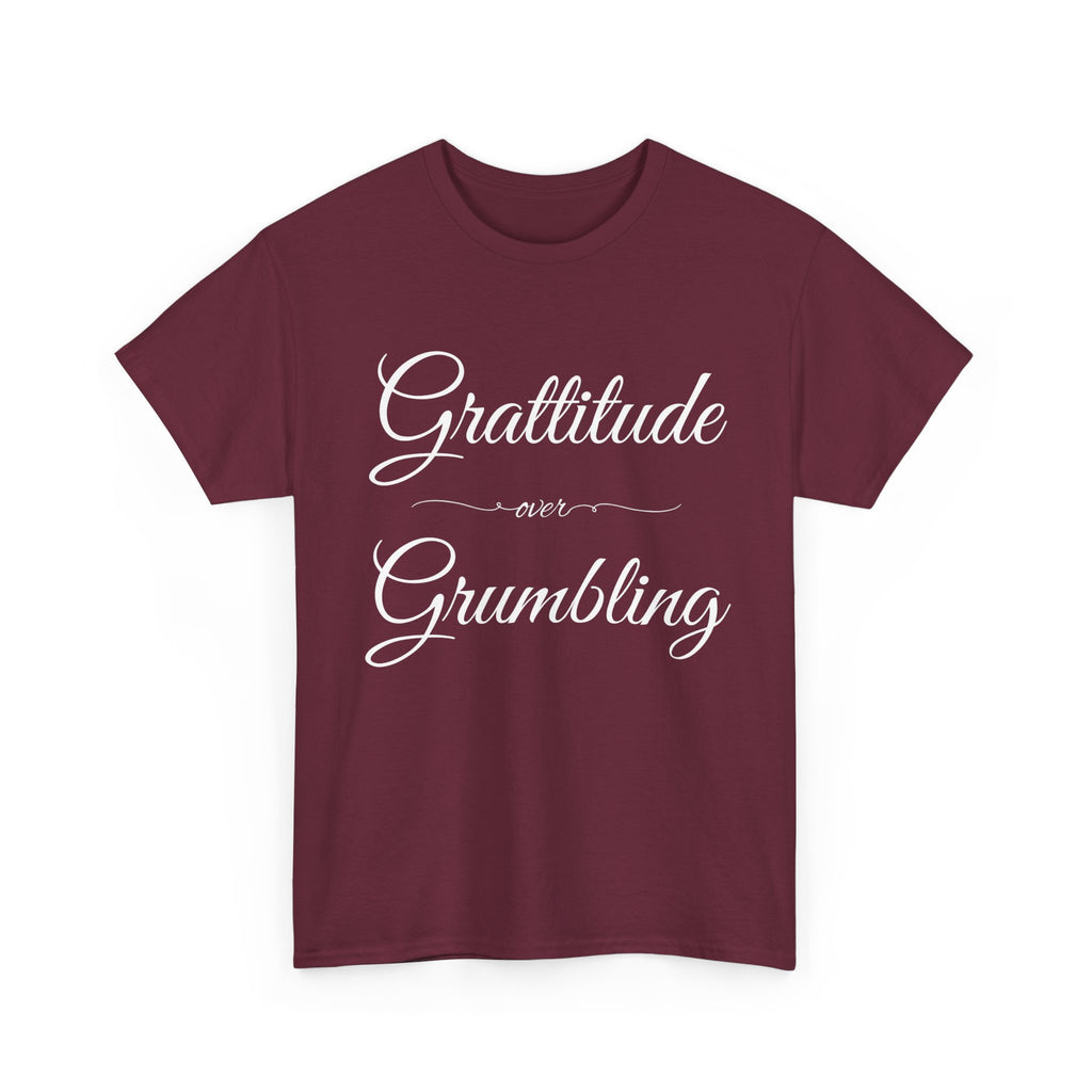 Gratitude Over Grumbling Unisex Heavy Cotton Tee - Positive Vibes T-Shirt, Gift for Friends, Motivational Clothing, Everyday Wear, [...]