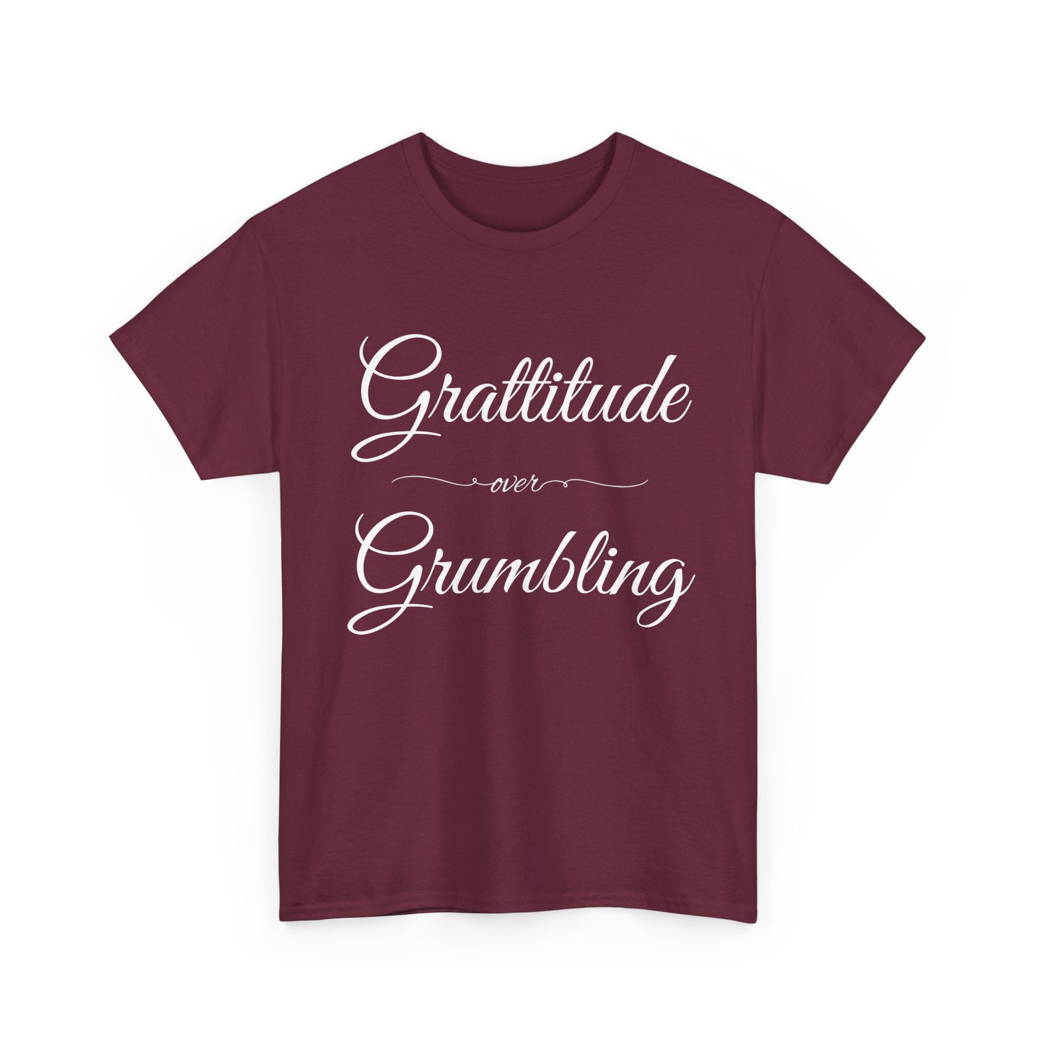 Gratitude Over Grumbling Unisex Heavy Cotton Tee - Positive Vibes T-Shirt, Gift for Friends, Motivational Clothing, Everyday Wear, [...]