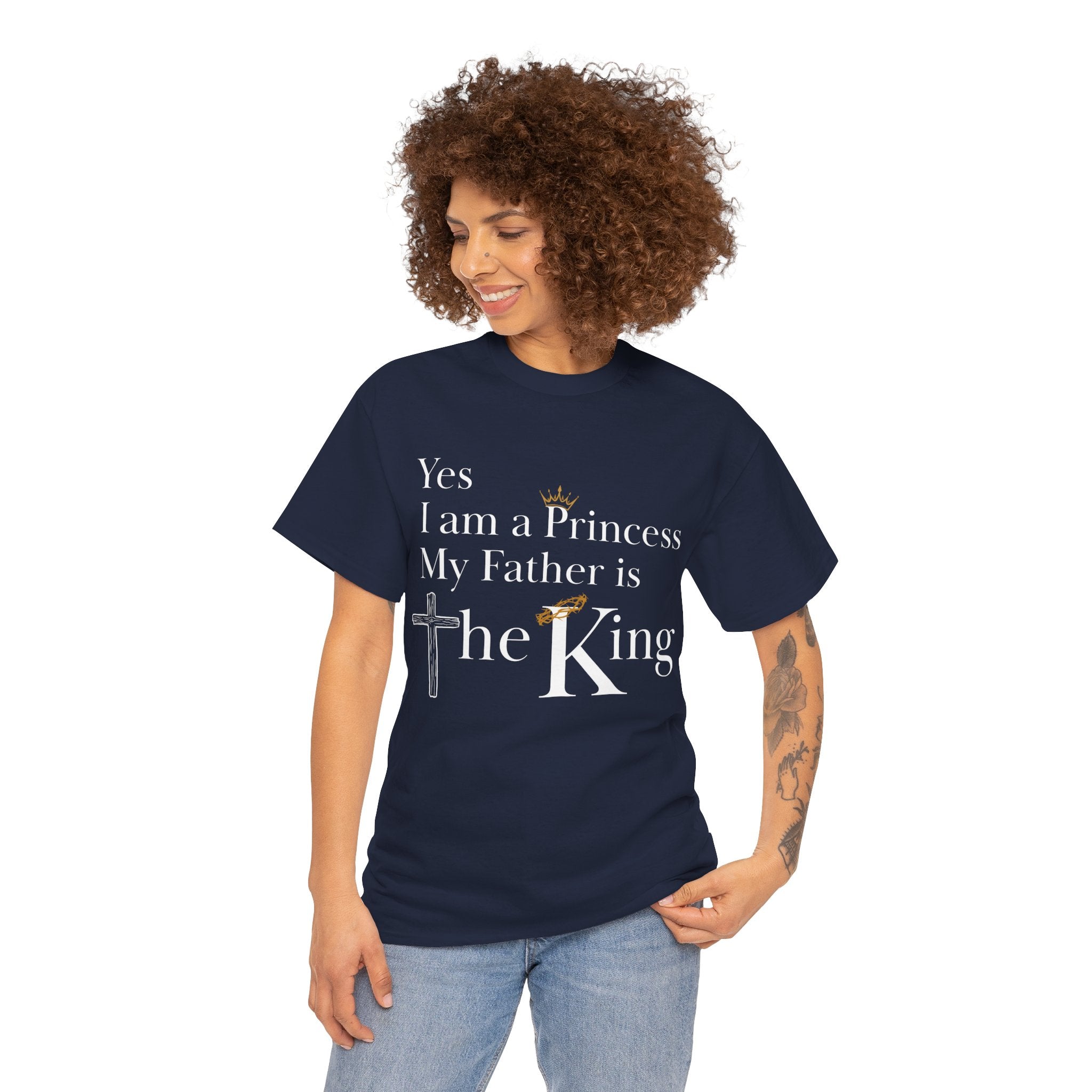 Christian Princess Tee - Inspirational Faith T-Shirt, Gift for Women, Casual Wear, Church Events, Everyday Comfort