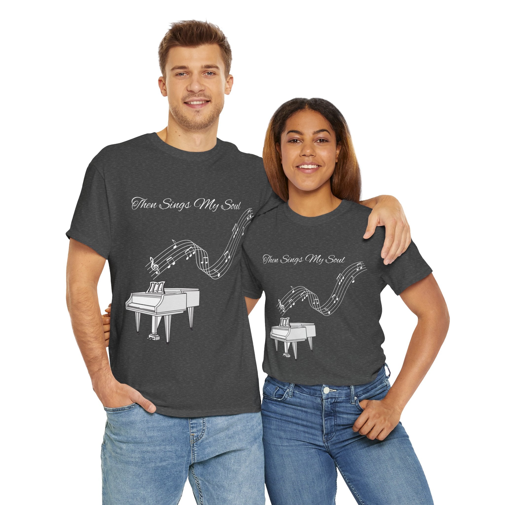 Melodic Soul Unisex Tee | Music Lover's Gift, Creative Expression, Casual Wear, Piano Art, Gift for Musicians