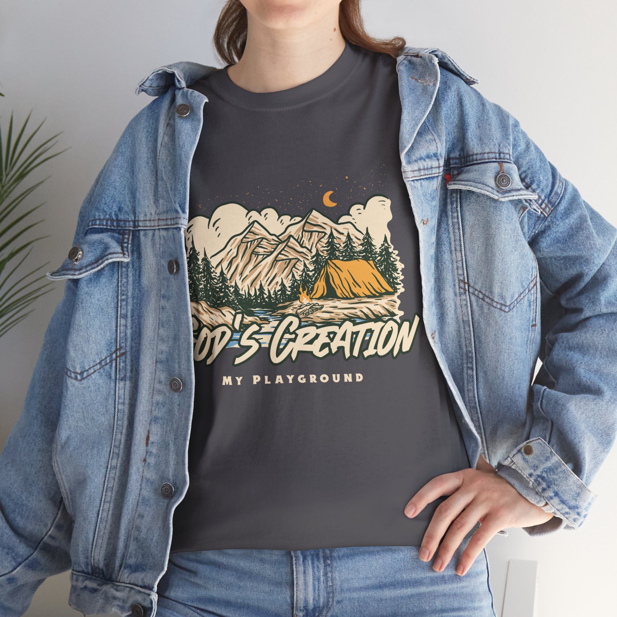 Nature-Inspired Unisex Heavy Cotton Tee, God’s Creation My Playground Shirt, Outdoor Enthusiast Apparel, Gift for Adventurers, Camping [...]