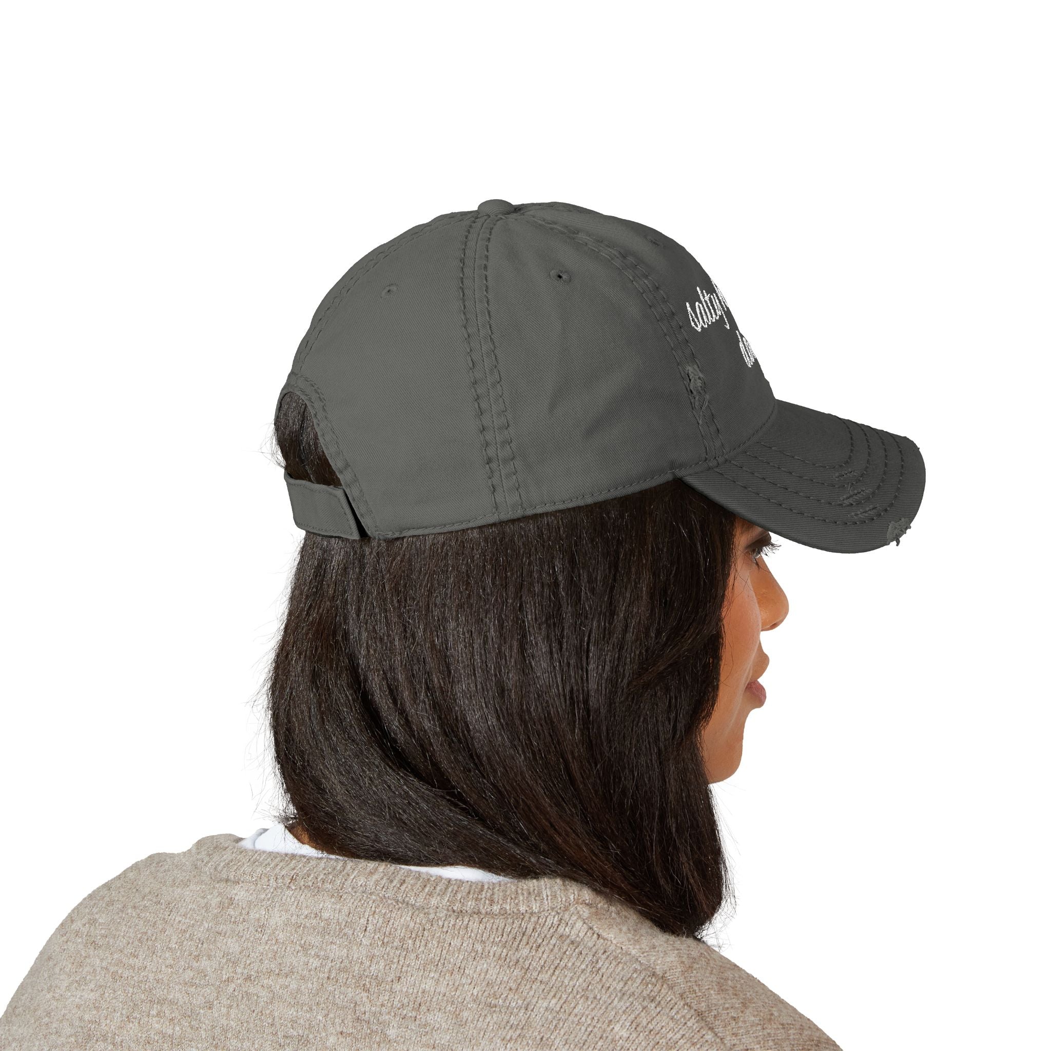 Distressed Dad Hat - Salty Hair, Don't Care, Embroidered Cap for Beach Lovers, Casual Wear, Summer Accessory, Gift for Dad