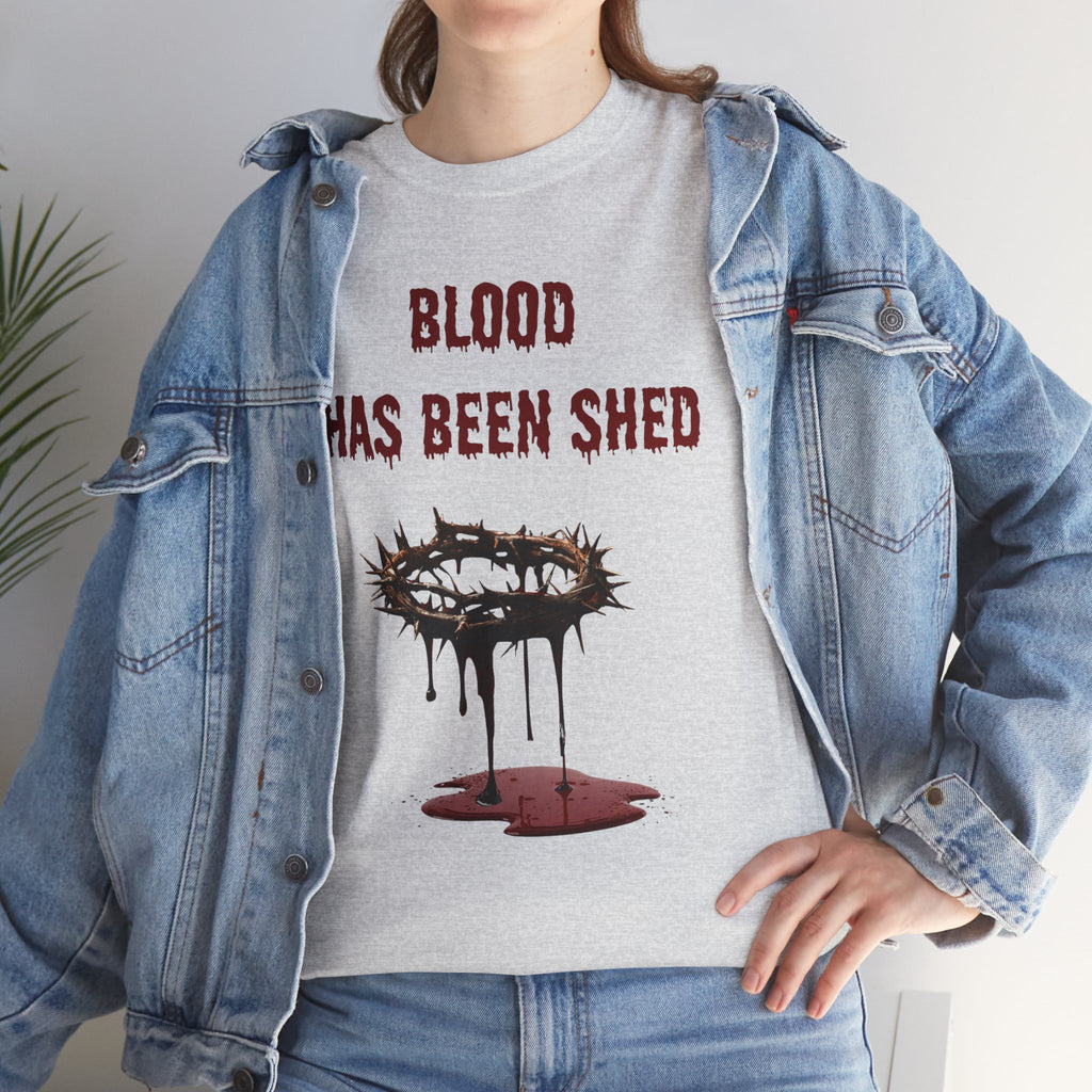 Faith-Inspired Halloween Graphic Tee, Unisex Heavy Cotton T-Shirt, Spiritual Apparel, Religious Gift, Church Event Wear, Unique Faith T-Shirt