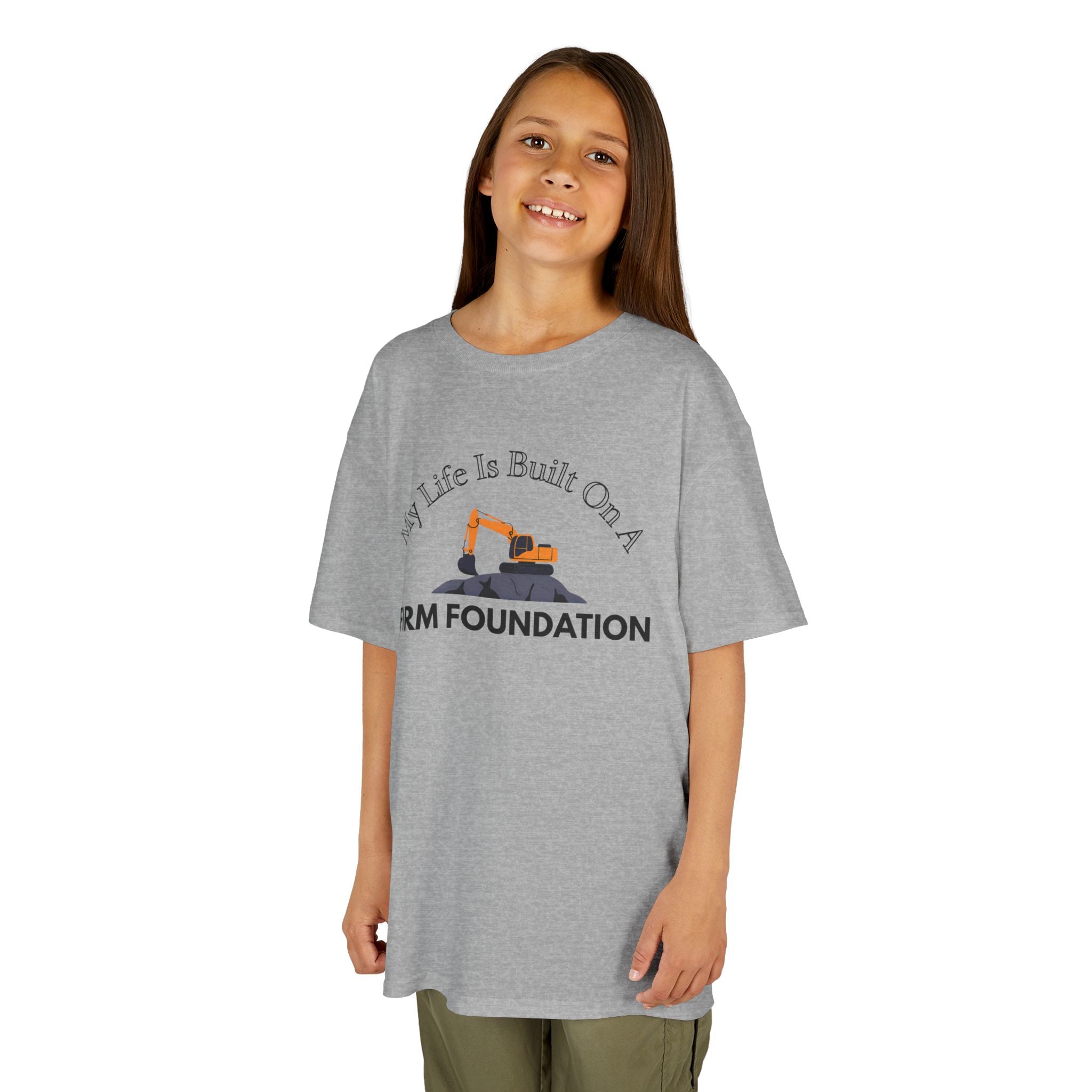 Kids Tee - My Life is Built on a Firm Foundation Construction Image