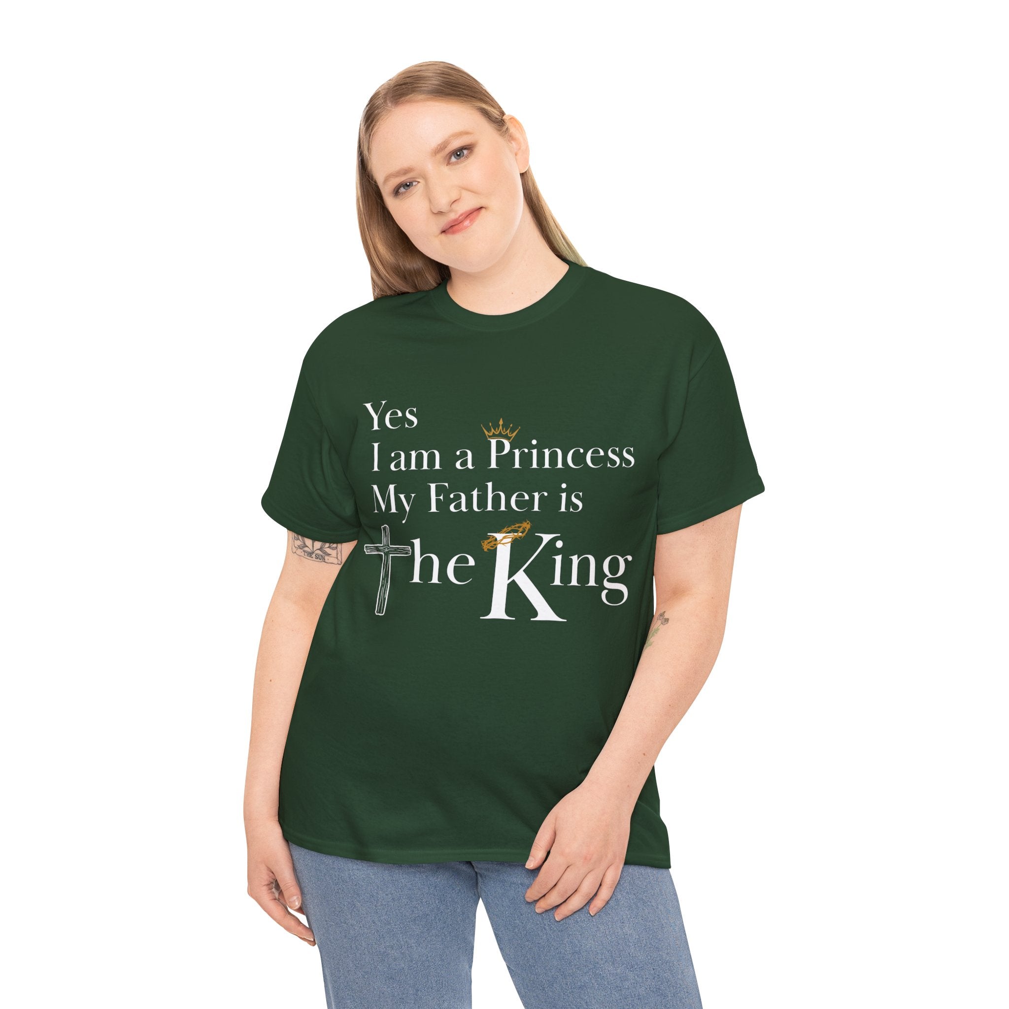 Christian Princess Tee - Inspirational Faith T-Shirt, Gift for Women, Casual Wear, Church Events, Everyday Comfort