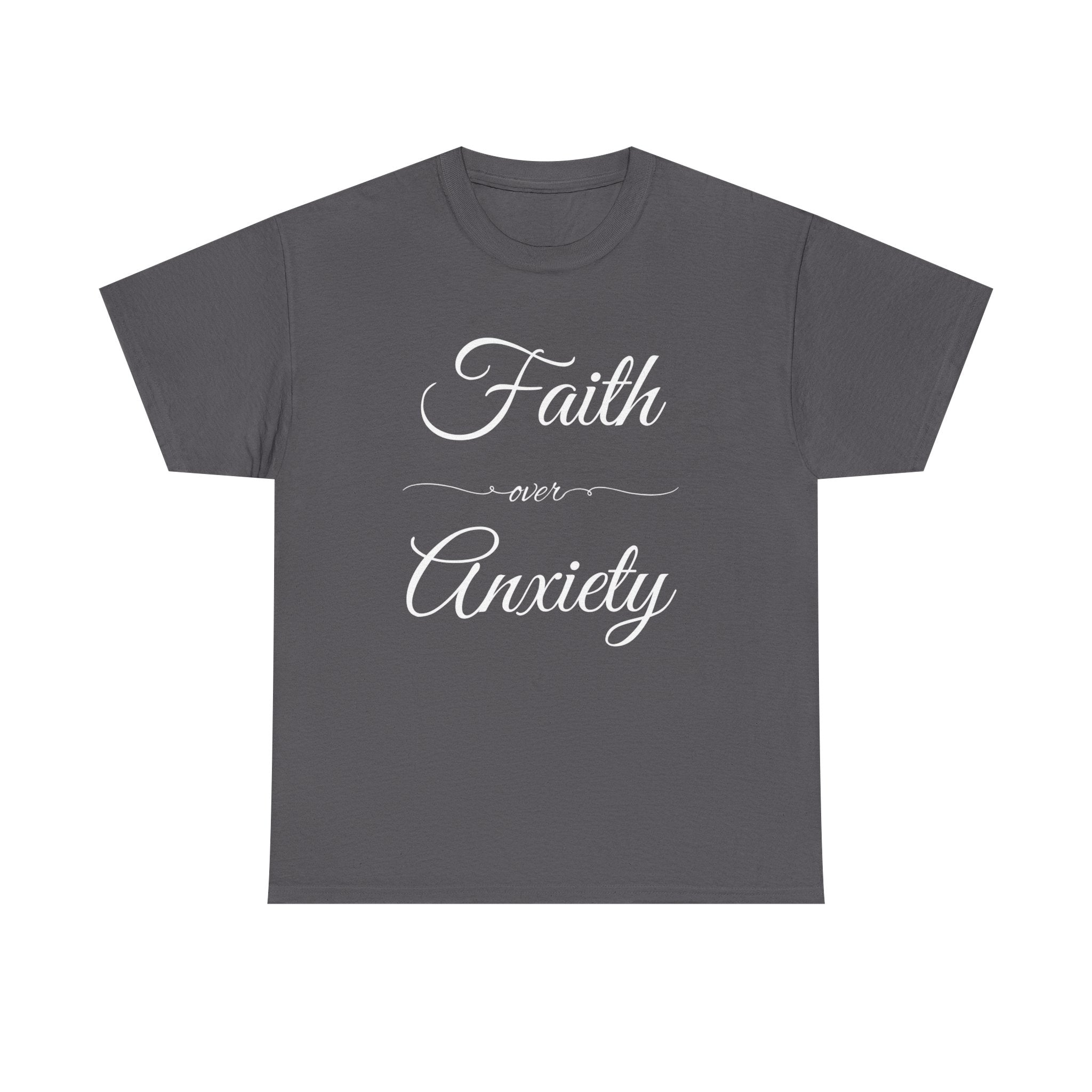 Faith Over Anxiety Unisex Heavy Cotton Tee, Motivational T-Shirt for Stress Relief, Mindfulness Apparel, Gift for Mental Health [...]