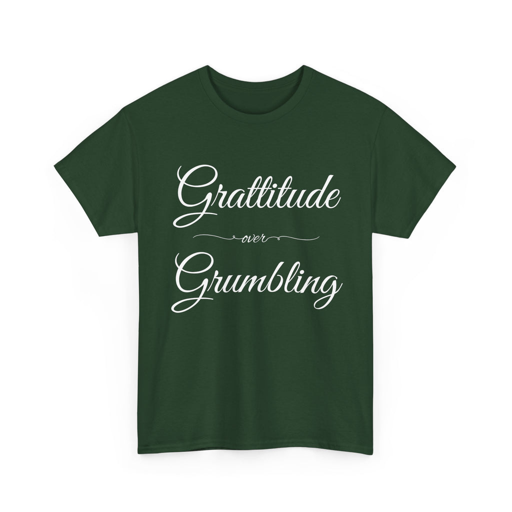Gratitude Over Grumbling Unisex Heavy Cotton Tee - Positive Vibes T-Shirt, Gift for Friends, Motivational Clothing, Everyday Wear, [...]