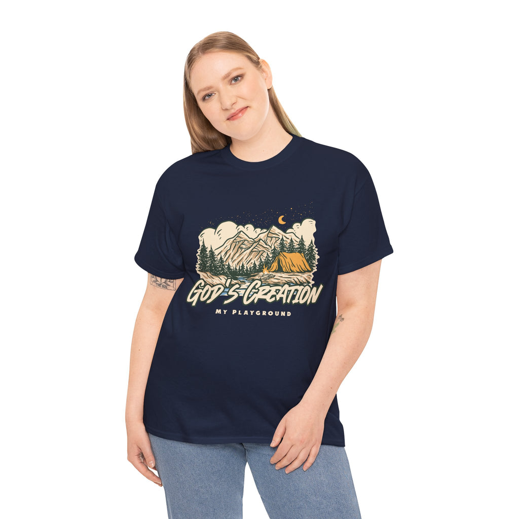 Nature-Inspired Unisex Heavy Cotton Tee, God’s Creation My Playground Shirt, Outdoor Enthusiast Apparel, Gift for Adventurers, Camping [...]