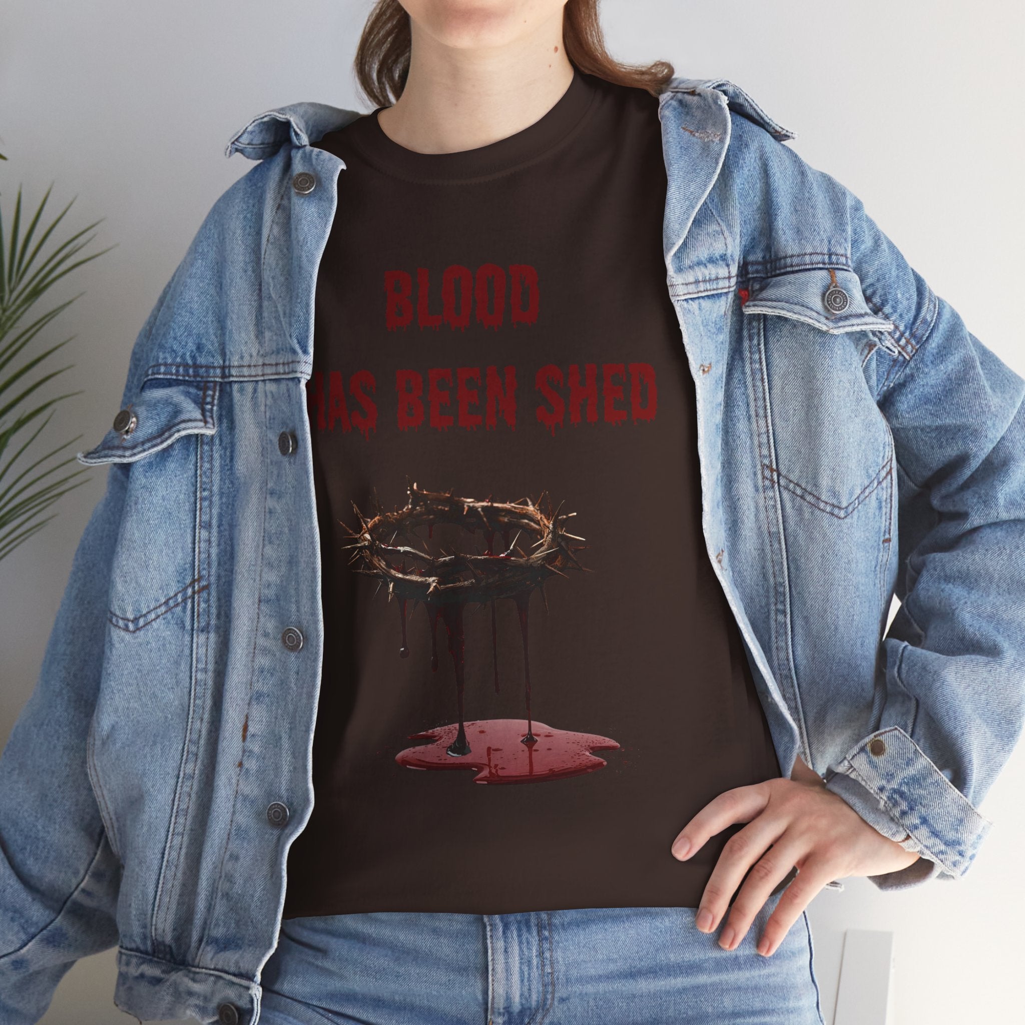 Faith-Inspired Halloween Graphic Tee, Unisex Heavy Cotton T-Shirt, Spiritual Apparel, Religious Gift, Church Event Wear, Unique Faith T-Shirt