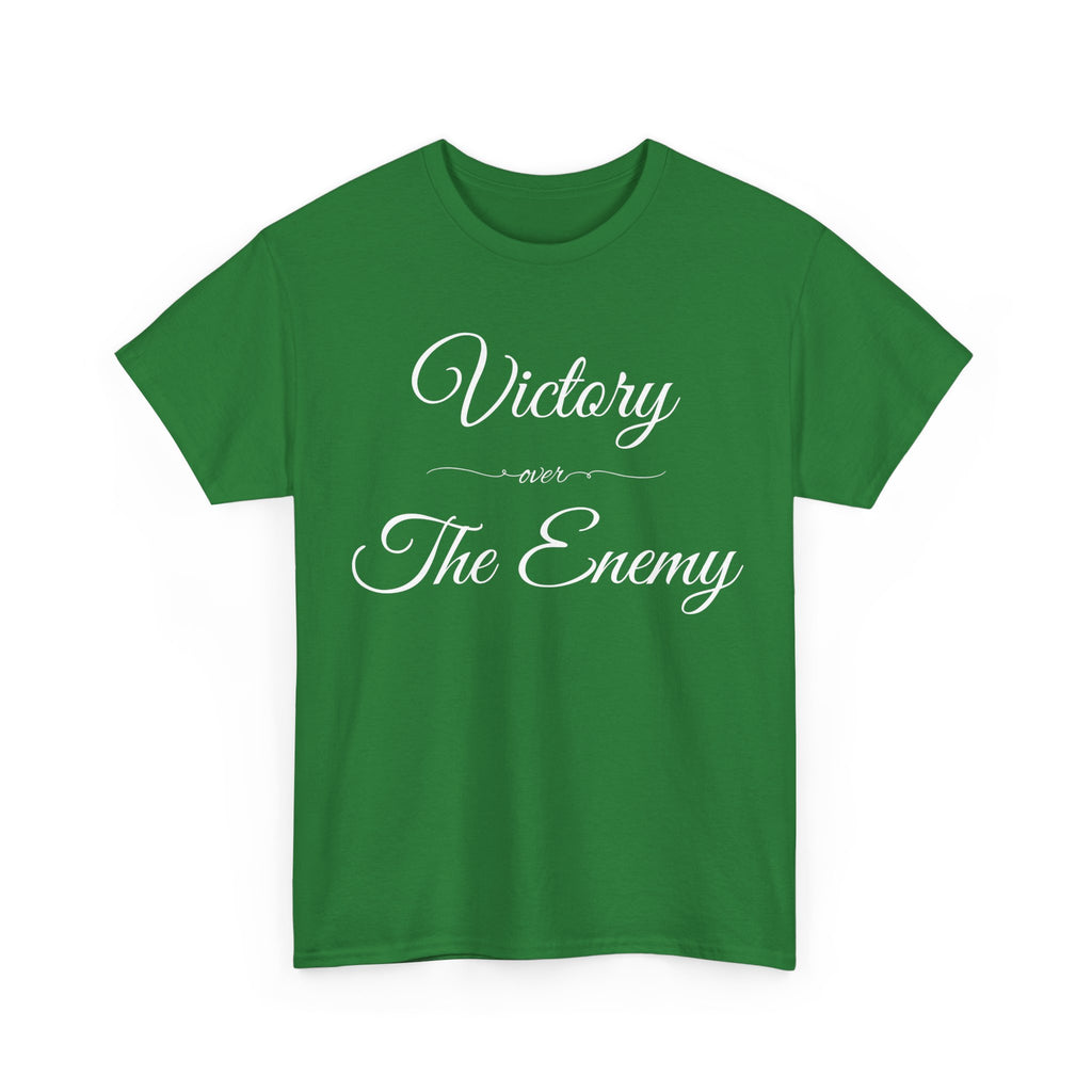 Victory Over The Enemy Tee, Inspirational T-Shirt, Motivational Cotton Tee, Gift for Warriors, Casual Wear, Empowerment Shirt