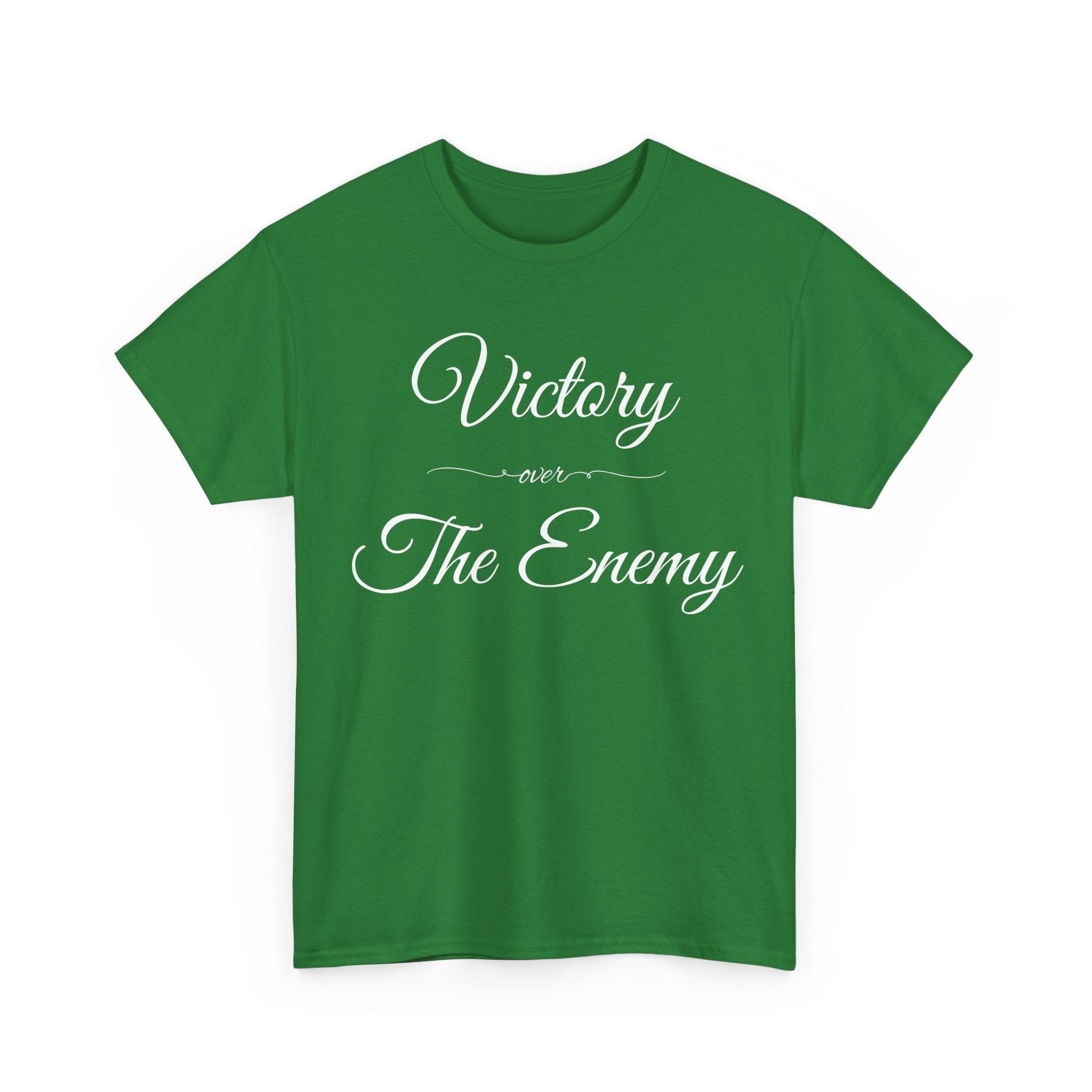 Victory Over The Enemy Tee, Inspirational T-Shirt, Motivational Cotton Tee, Gift for Warriors, Casual Wear, Empowerment Shirt