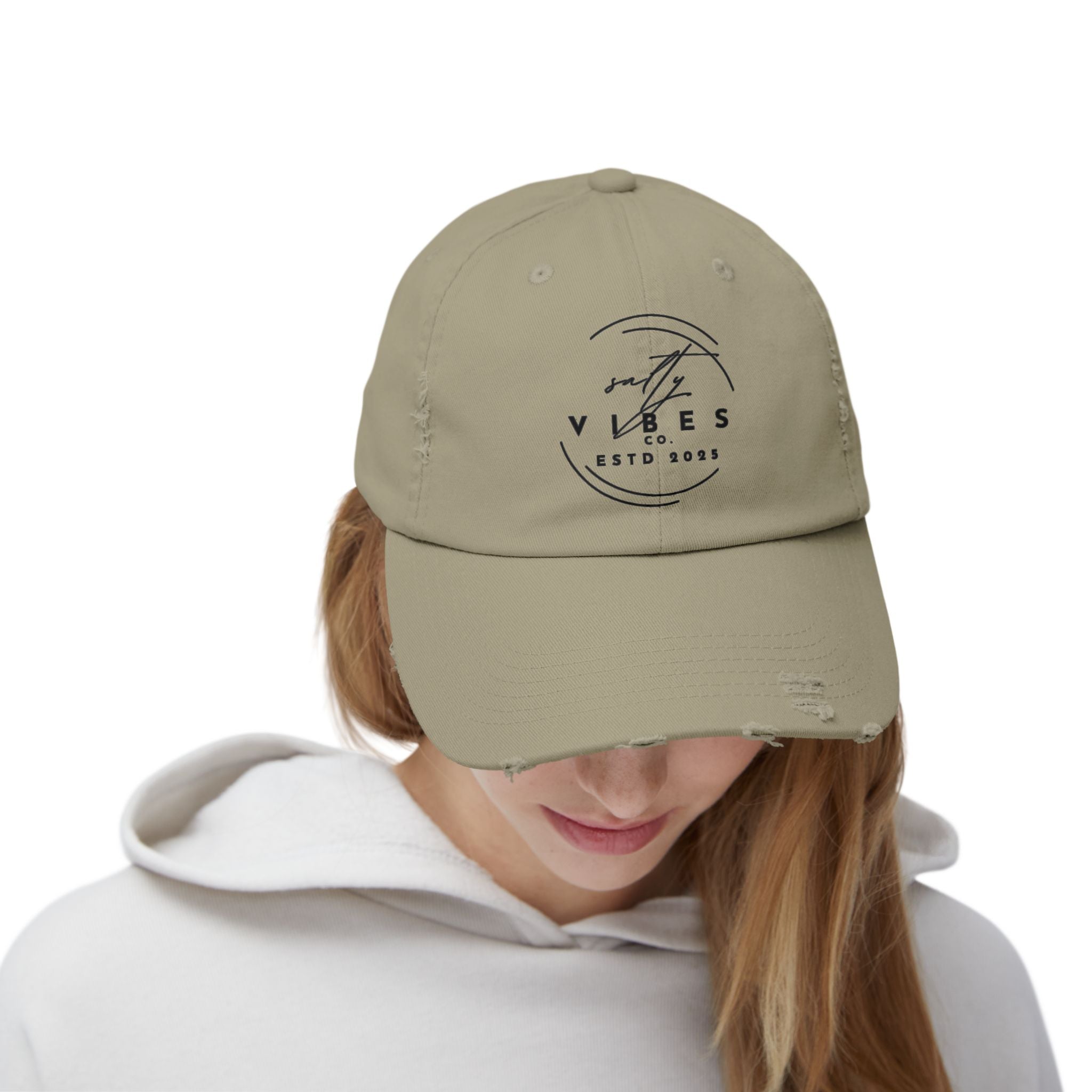 Distressed Salty Vibes Co Cap