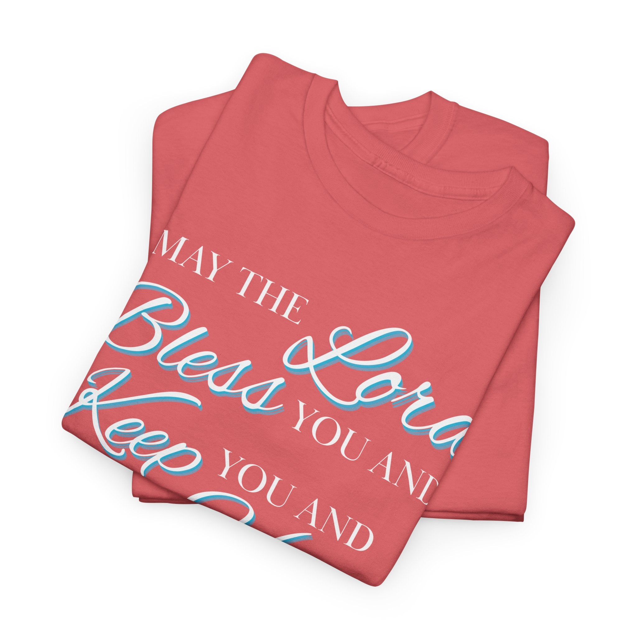 May The Lord Bless You and Keep You Faith-Inspired Unisex Heavy Cotton Tee, Inspirational Graphic Shirt, Christian Gift, Casual Wear, Spiritual Comfort, Religious Apparel