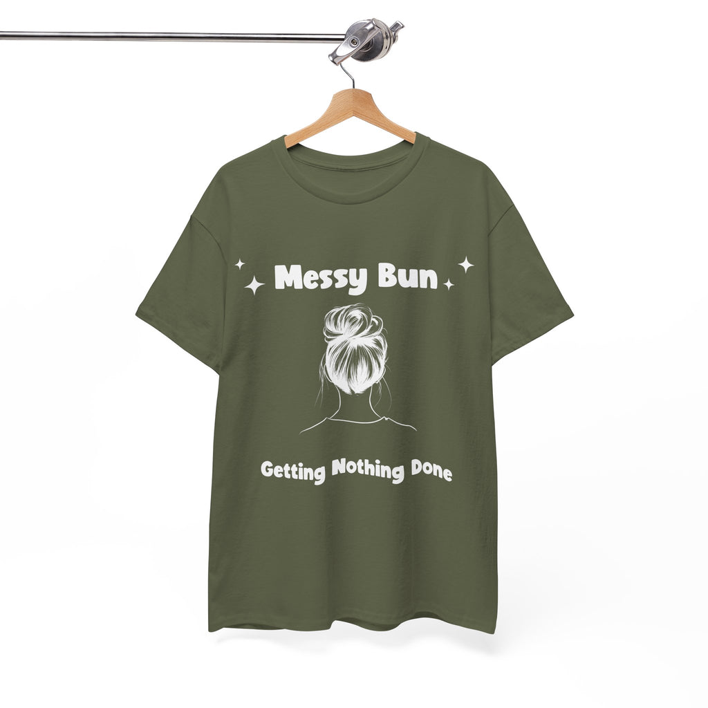 Messy Bun Getting Nothing Done Unisex Heavy Cotton Tee - Casual Everyday Tee for Home, Gift for Friends, Relaxed Fit for Women, Funny Quote Shirt, Ideal [...]