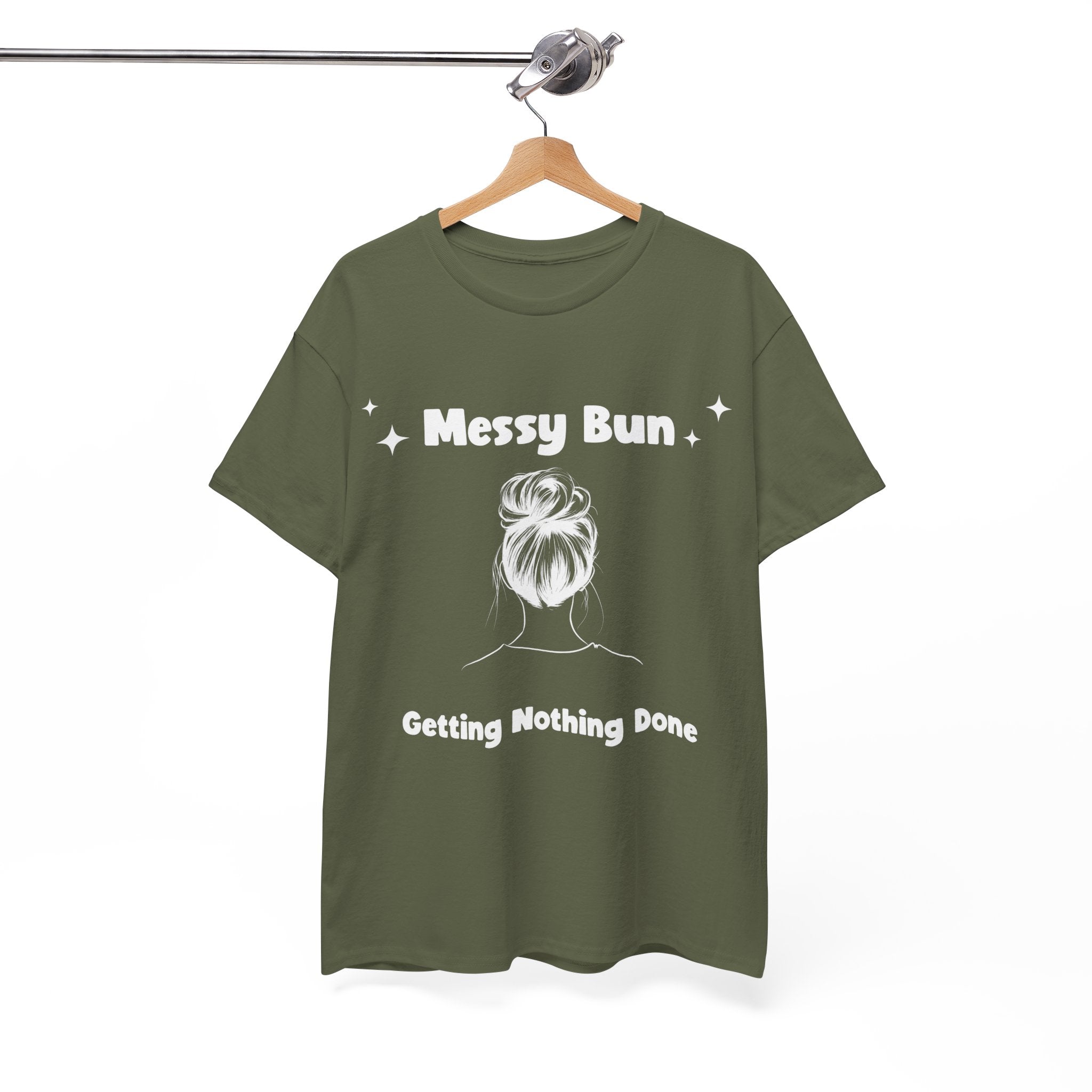 Messy Bun Getting Nothing Done Unisex Heavy Cotton Tee - Casual Everyday Tee for Home, Gift for Friends, Relaxed Fit for Women, Funny Quote Shirt, Ideal [...]