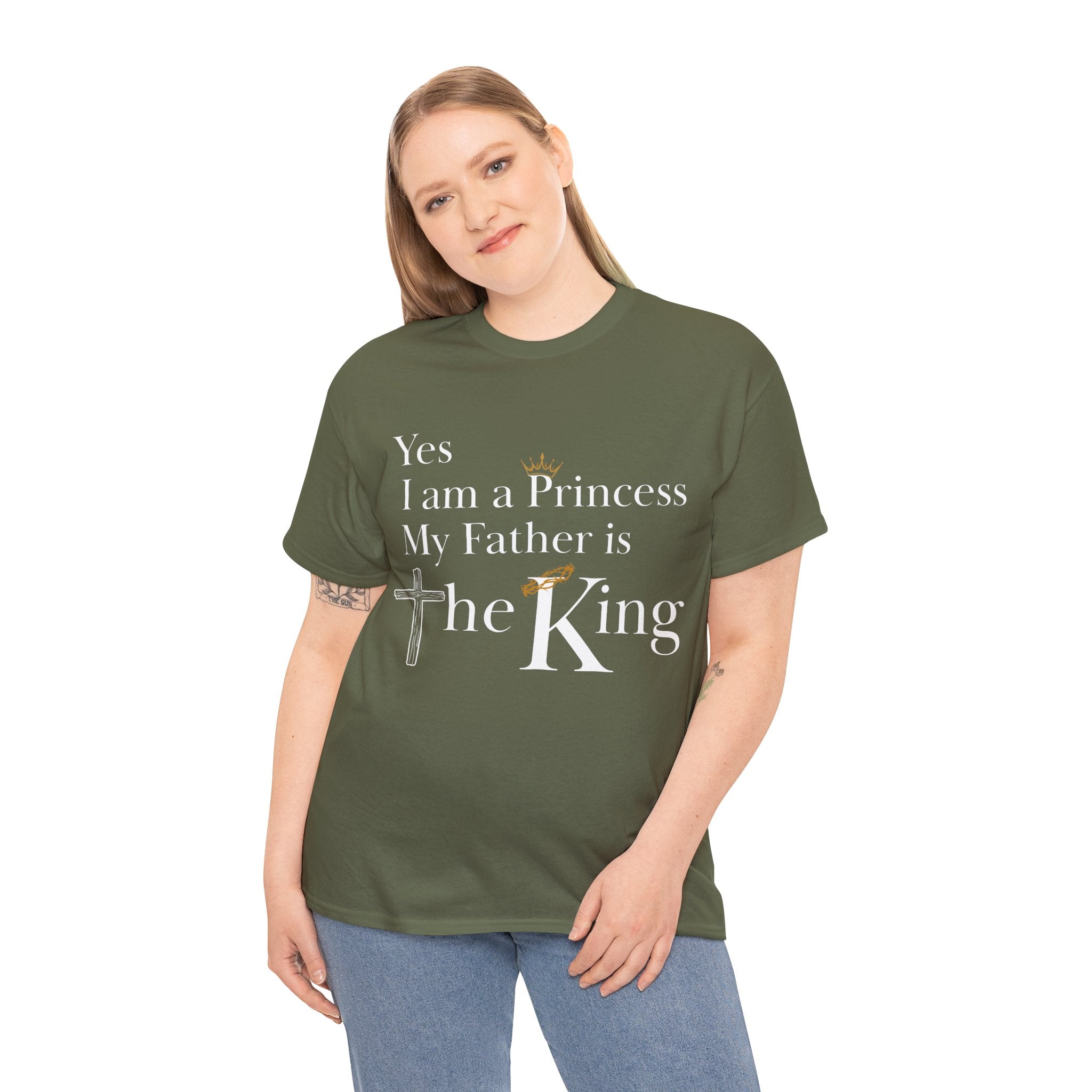 Christian Princess Tee - Inspirational Faith T-Shirt, Gift for Women, Casual Wear, Church Events, Everyday Comfort