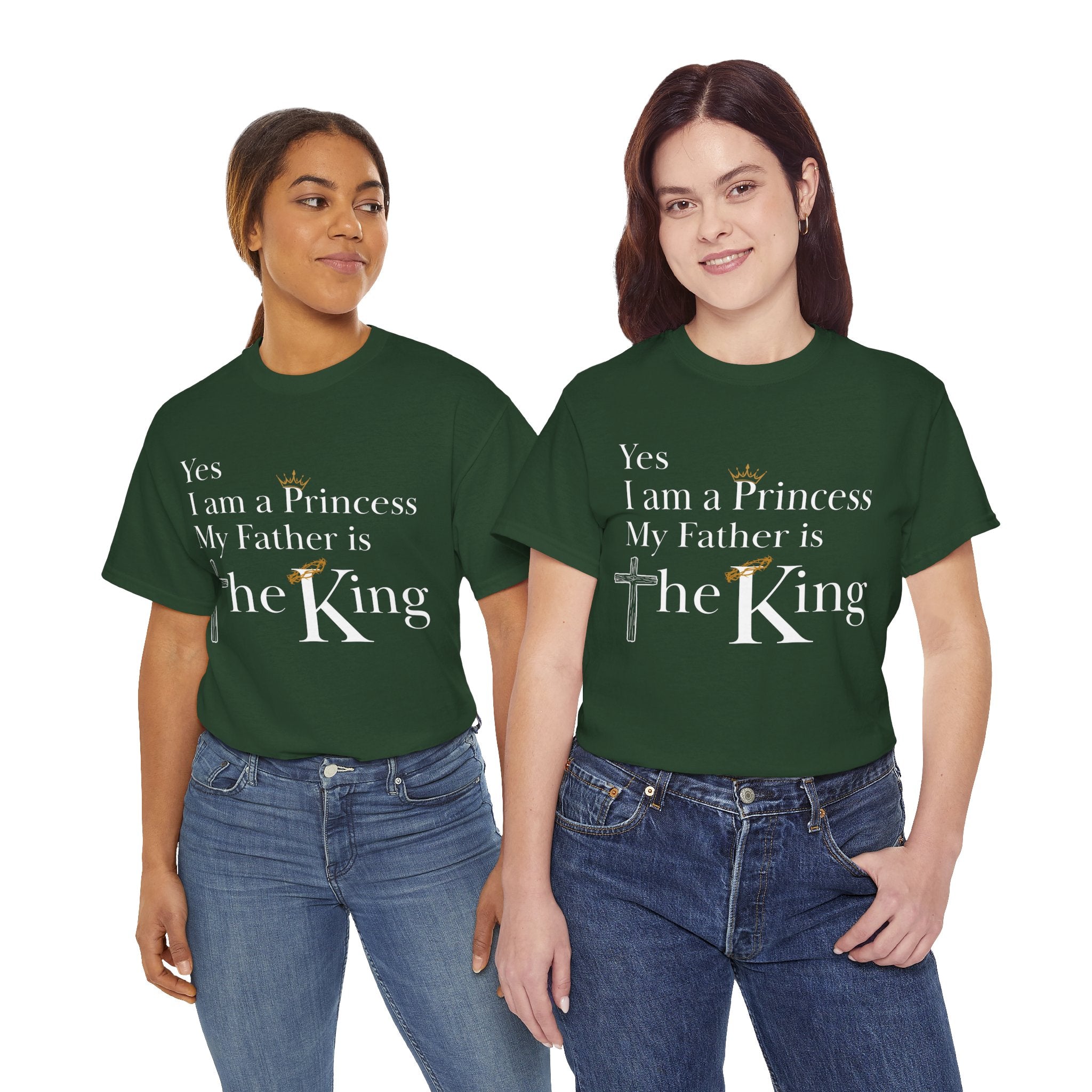 Christian Princess Tee - Inspirational Faith T-Shirt, Gift for Women, Casual Wear, Church Events, Everyday Comfort