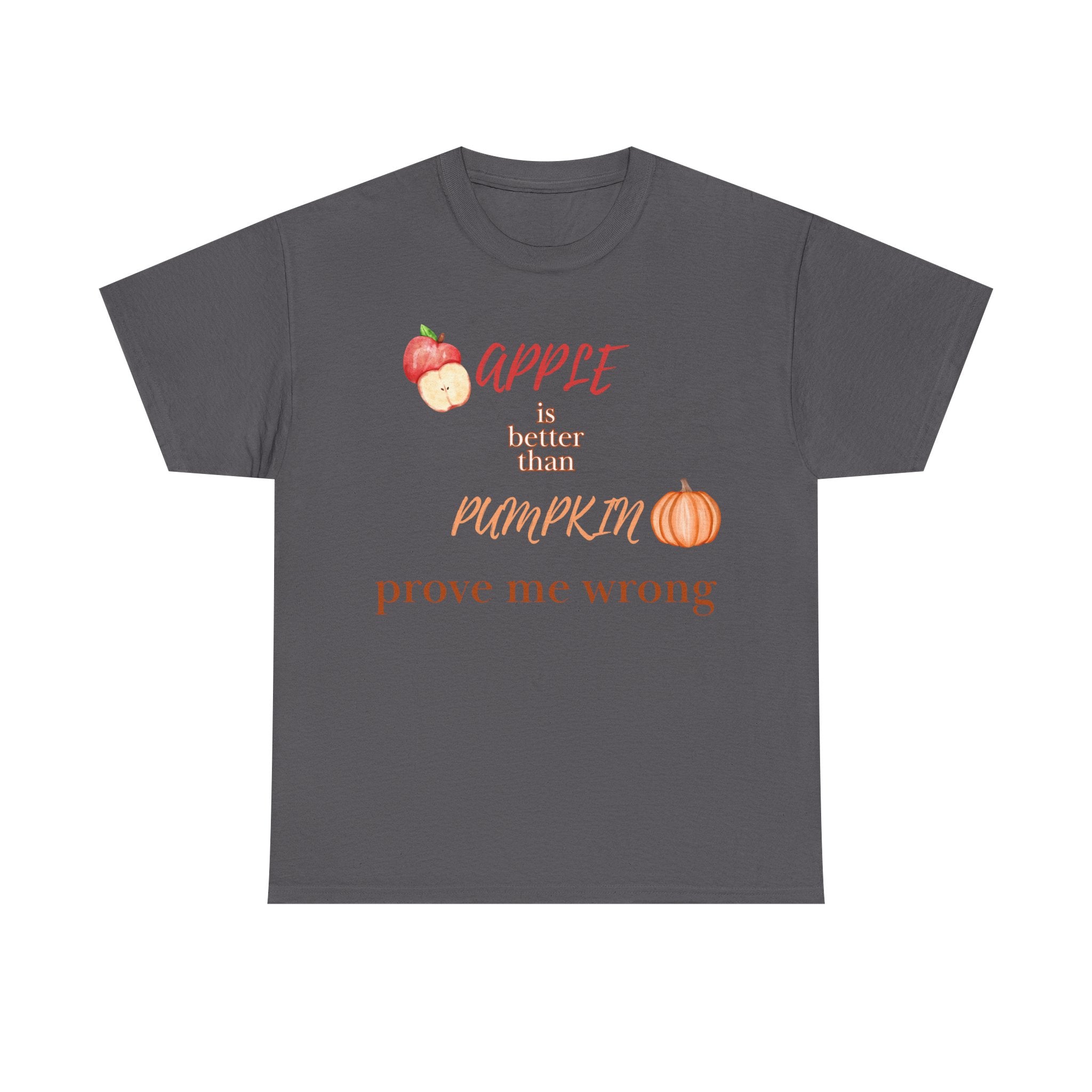 Apple Better Than Pumpkin Tee, Funny Autumn T-Shirt, Casual Halloween Shirt, Fall Holiday Apparel, Gift for Friends