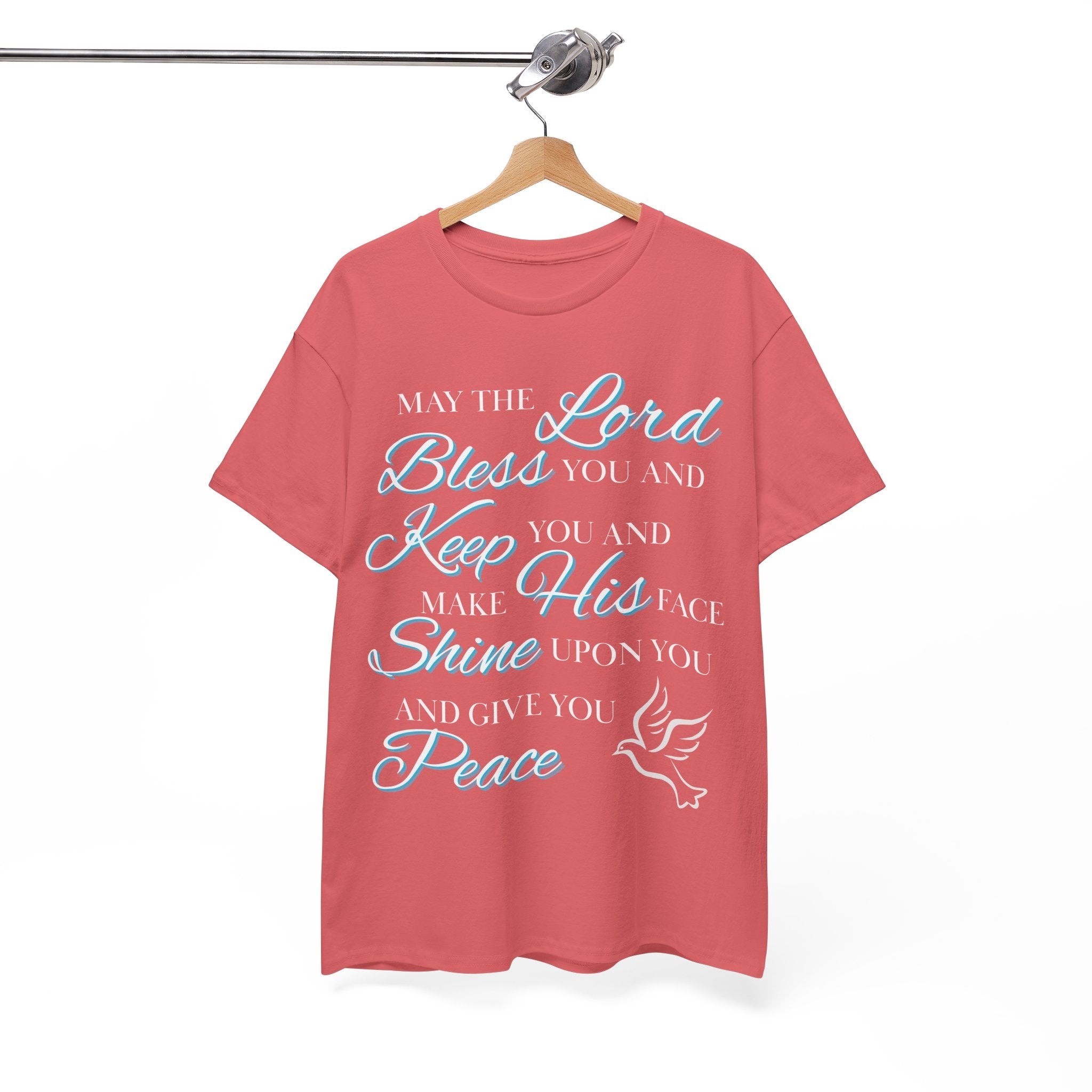 May The Lord Bless You and Keep You Faith-Inspired Unisex Heavy Cotton Tee, Inspirational Graphic Shirt, Christian Gift, Casual Wear, Spiritual Comfort, Religious Apparel