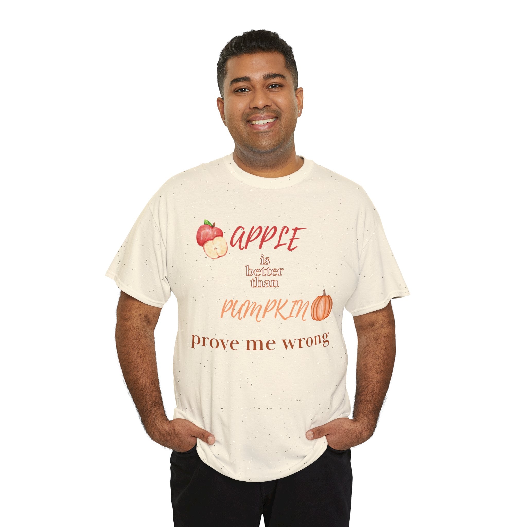 Apple Better Than Pumpkin Tee, Funny Autumn T-Shirt, Casual Halloween Shirt, Fall Holiday Apparel, Gift for Friends