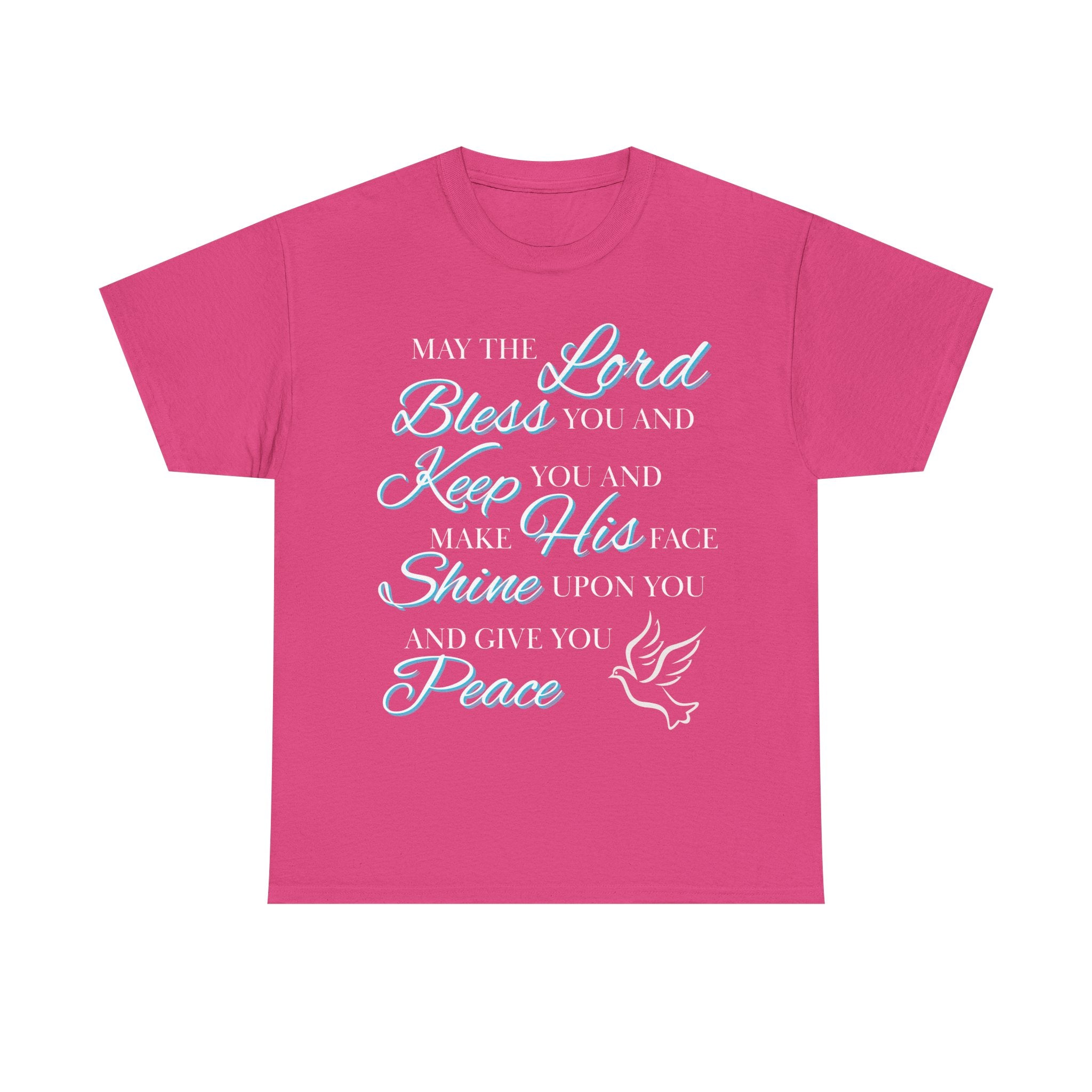 May The Lord Bless You and Keep You Faith-Inspired Unisex Heavy Cotton Tee, Inspirational Graphic Shirt, Christian Gift, Casual Wear, Spiritual Comfort, Religious Apparel