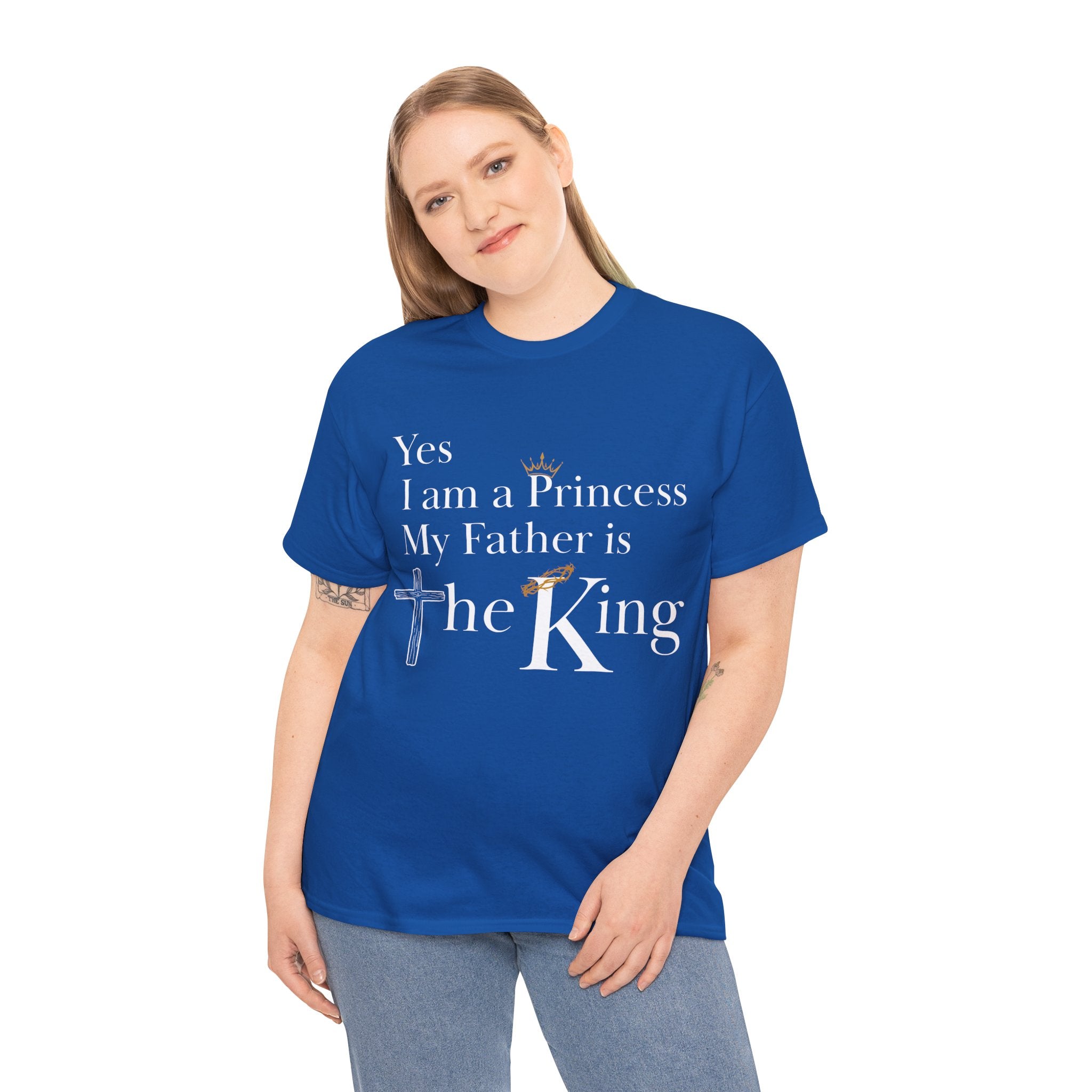 Christian Princess Tee - Inspirational Faith T-Shirt, Gift for Women, Casual Wear, Church Events, Everyday Comfort