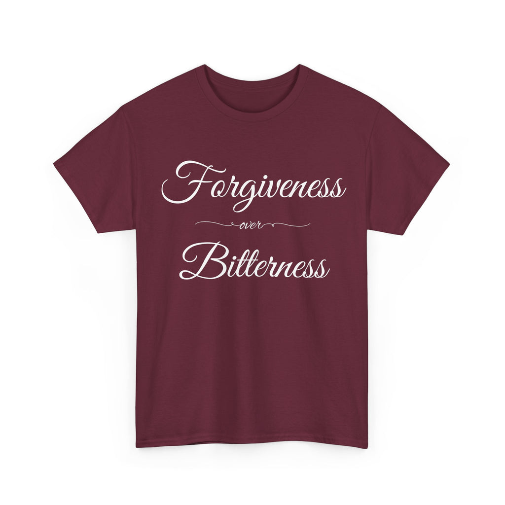 Forgiveness over Bitterness Tee, Inspirational T-Shirt, Positive Message Shirt, Unisex Cotton Tee, Thoughtful Gift for Friends