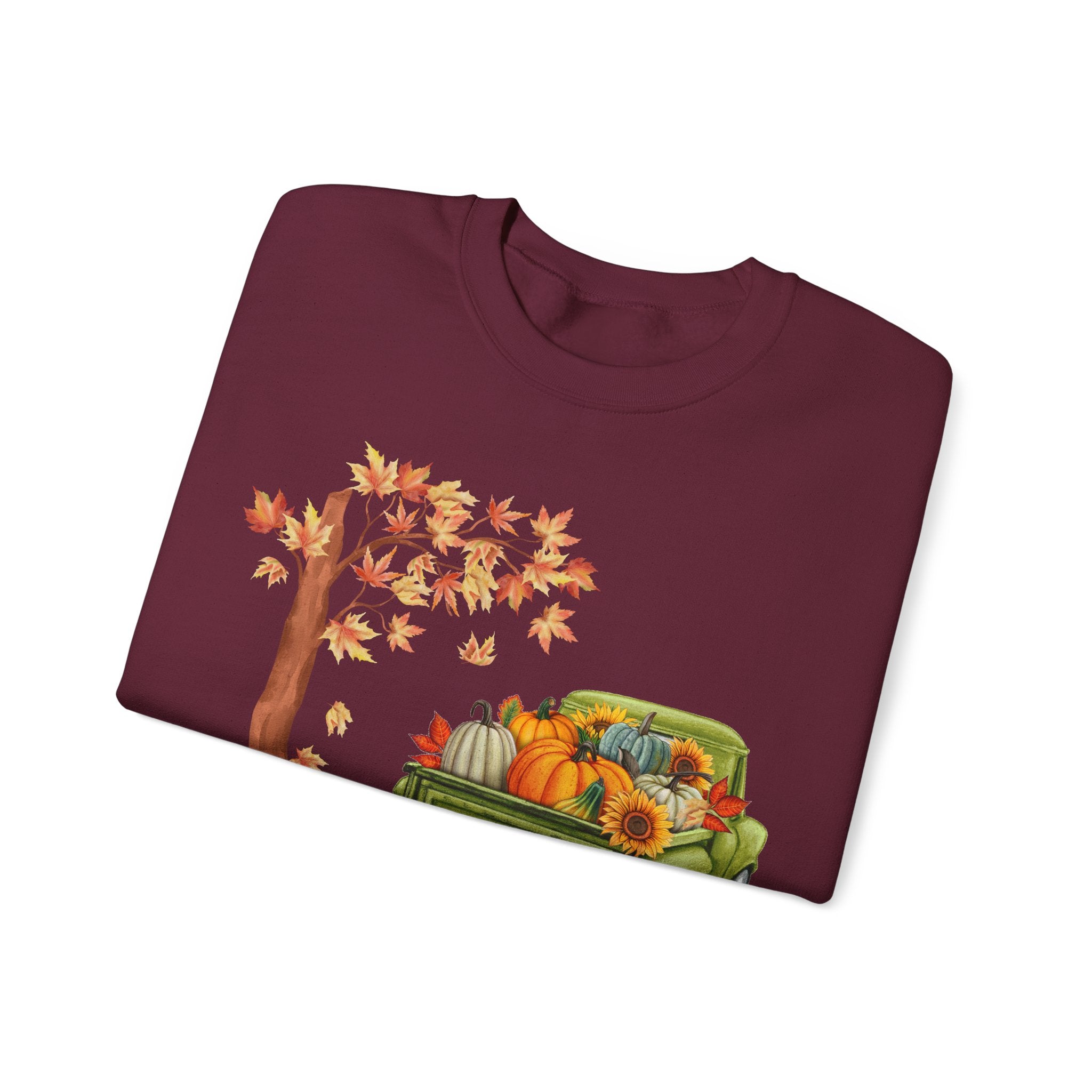 Autumn Vibes Crewneck Sweatshirt – Cozy Fall Apparel, Pumpkin Decor, Harvest Festival Fashion, Unisex Sweatshirt, Seasonal Layering