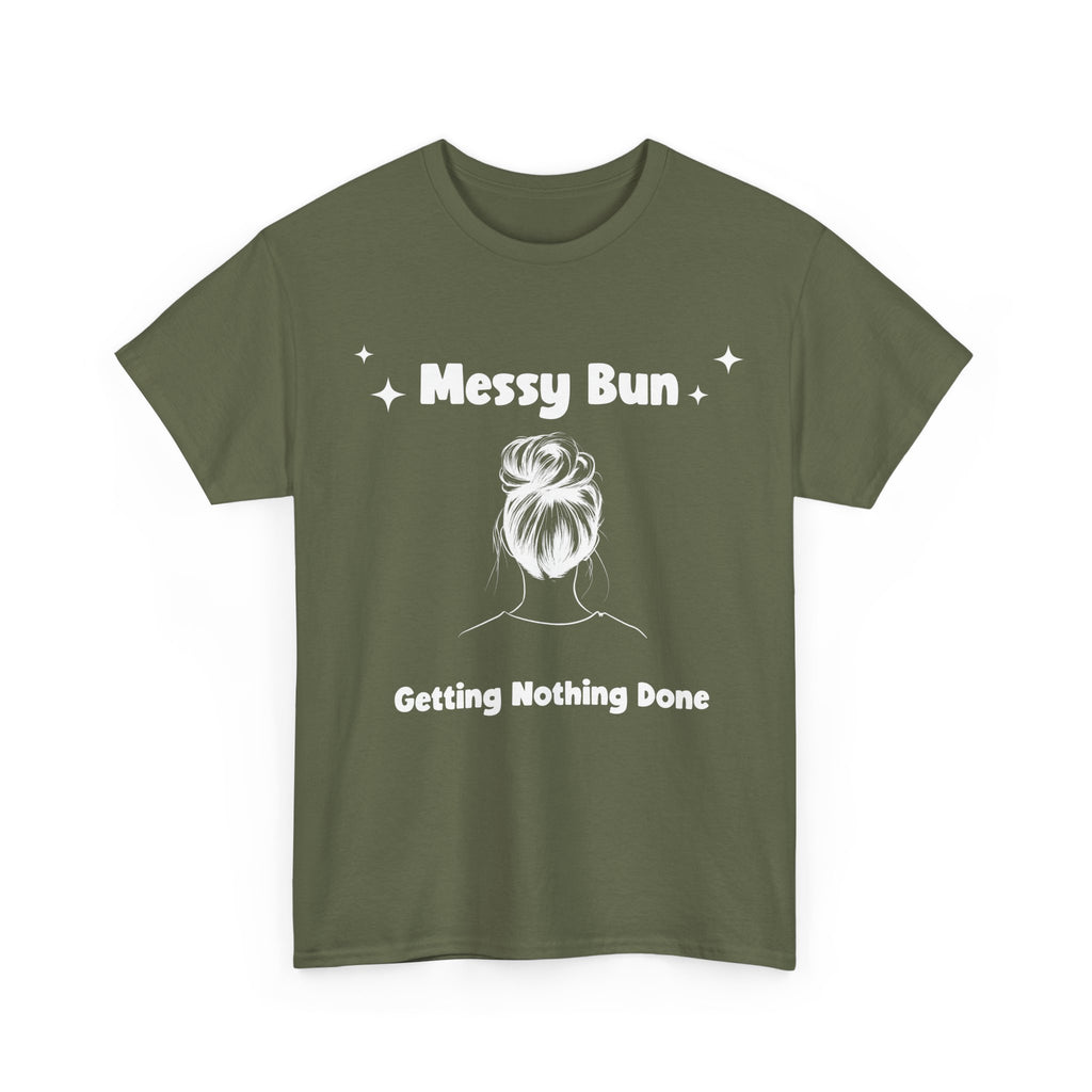 Messy Bun Getting Nothing Done Unisex Heavy Cotton Tee - Casual Everyday Tee for Home, Gift for Friends, Relaxed Fit for Women, Funny Quote Shirt, Ideal [...]