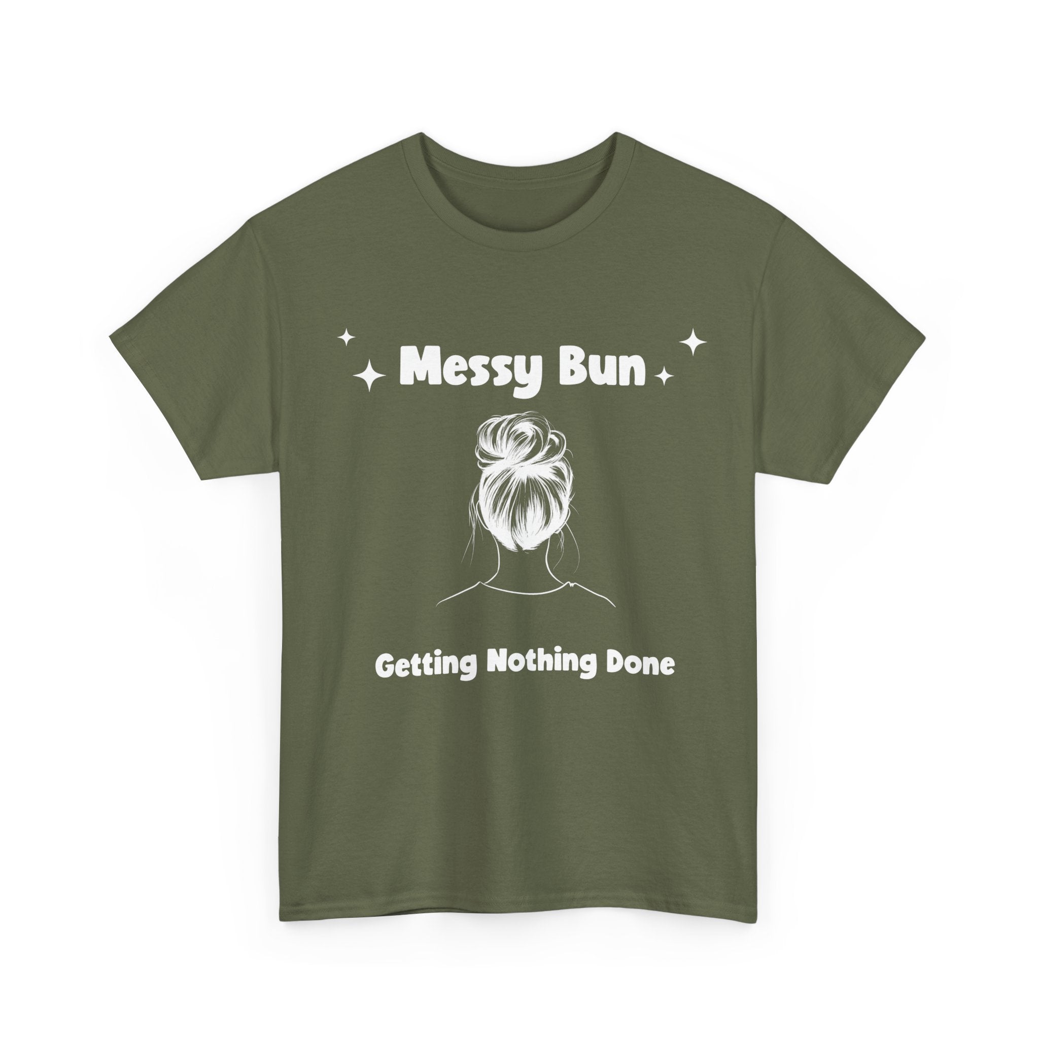 Messy Bun Getting Nothing Done Unisex Heavy Cotton Tee - Casual Everyday Tee for Home, Gift for Friends, Relaxed Fit for Women, Funny Quote Shirt, Ideal [...]