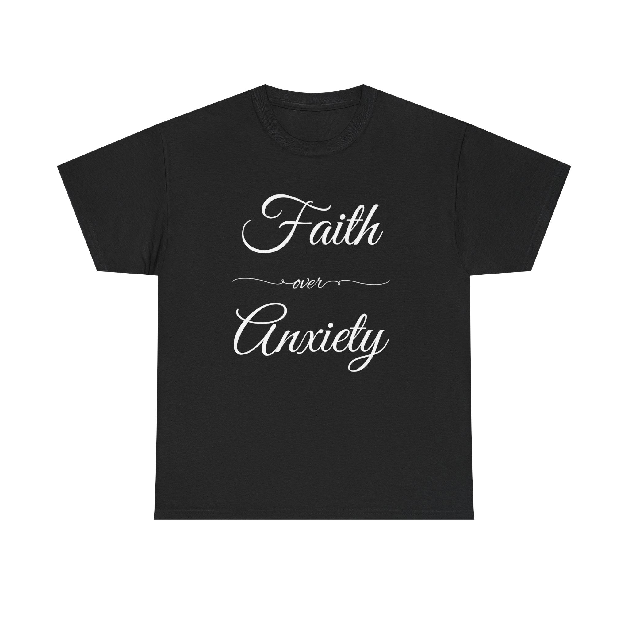 Faith Over Anxiety Unisex Heavy Cotton Tee, Motivational T-Shirt for Stress Relief, Mindfulness Apparel, Gift for Mental Health [...]