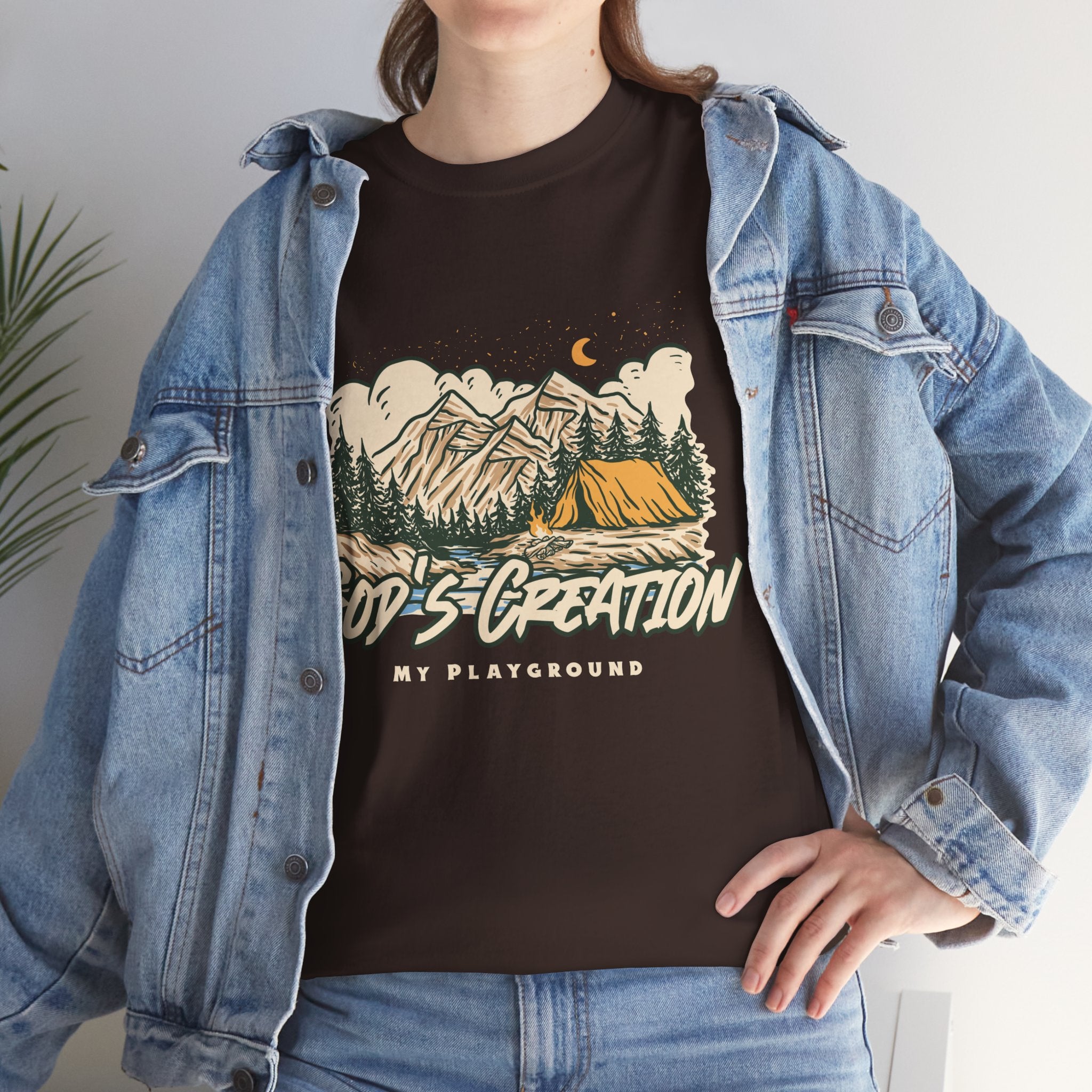 Nature-Inspired Unisex Heavy Cotton Tee, God’s Creation My Playground Shirt, Outdoor Enthusiast Apparel, Gift for Adventurers, Camping [...]