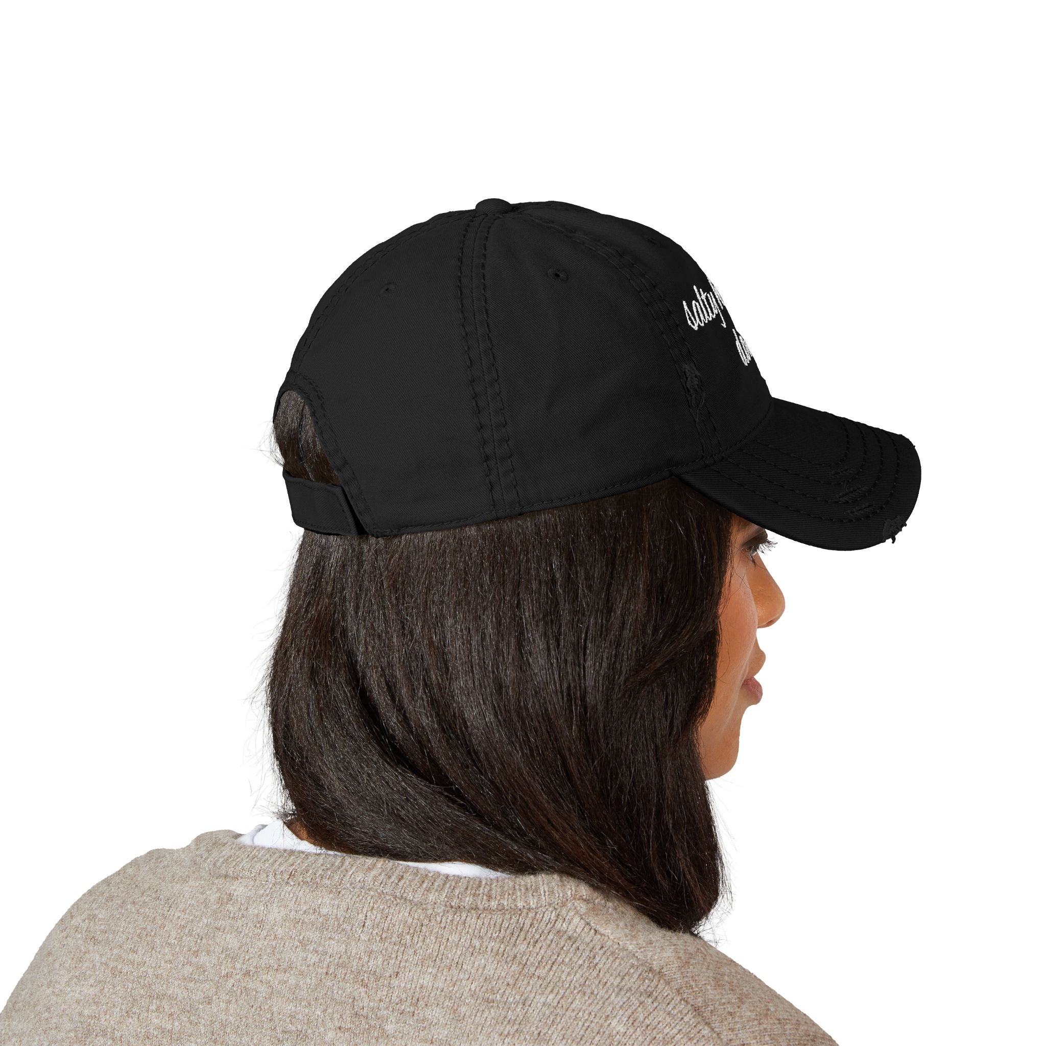 Distressed Dad Hat - Salty Hair, Don't Care, Embroidered Cap for Beach Lovers, Casual Wear, Summer Accessory, Gift for Dad