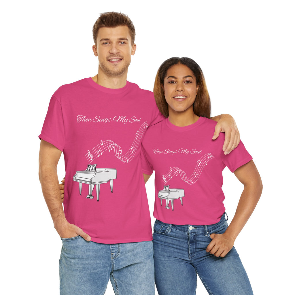 Melodic Soul Unisex Tee | Music Lover's Gift, Creative Expression, Casual Wear, Piano Art, Gift for Musicians