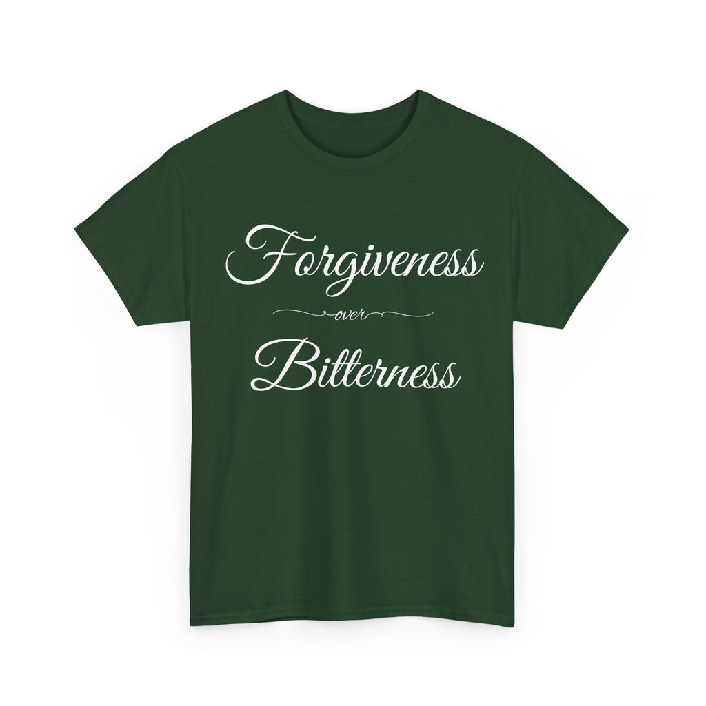 Forgiveness over Bitterness Tee, Inspirational T-Shirt, Positive Message Shirt, Unisex Cotton Tee, Thoughtful Gift for Friends