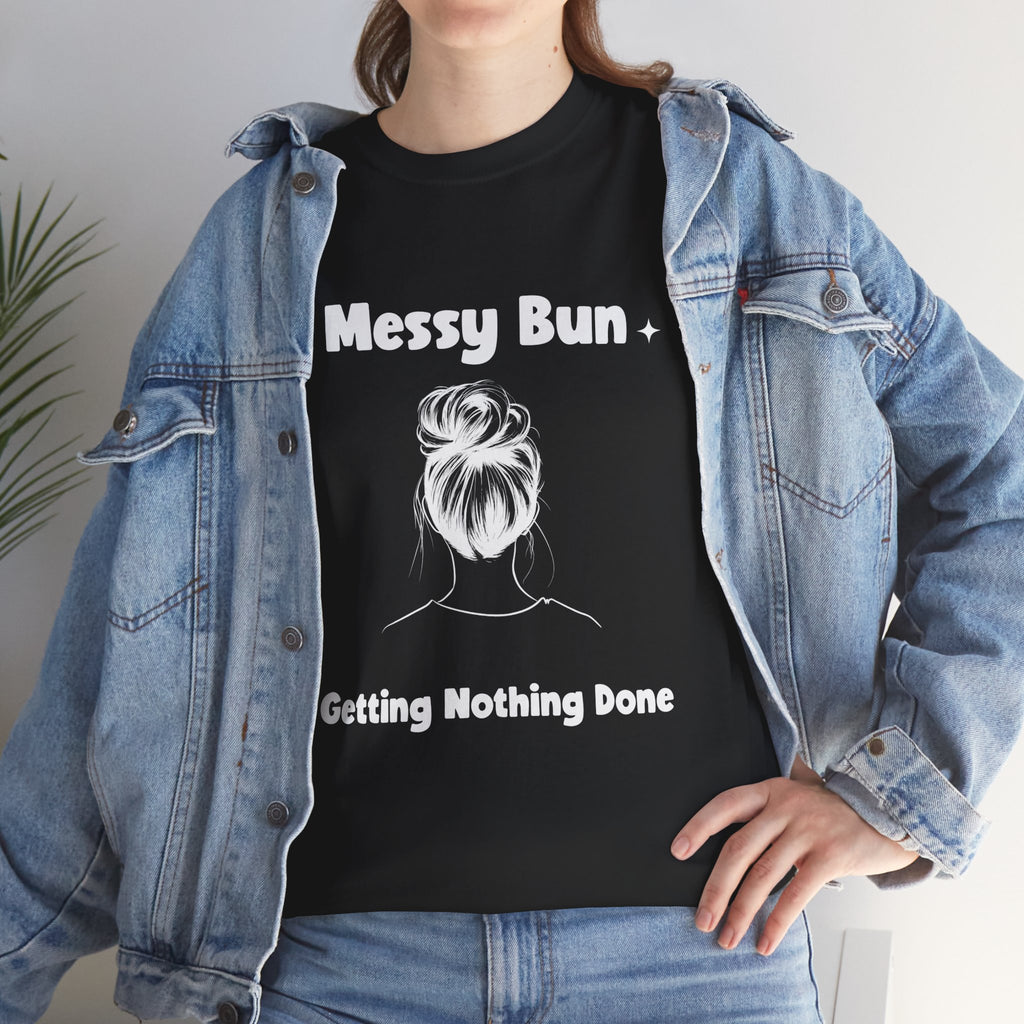 Messy Bun Getting Nothing Done Unisex Heavy Cotton Tee - Casual Everyday Tee for Home, Gift for Friends, Relaxed Fit for Women, Funny Quote Shirt, Ideal [...]