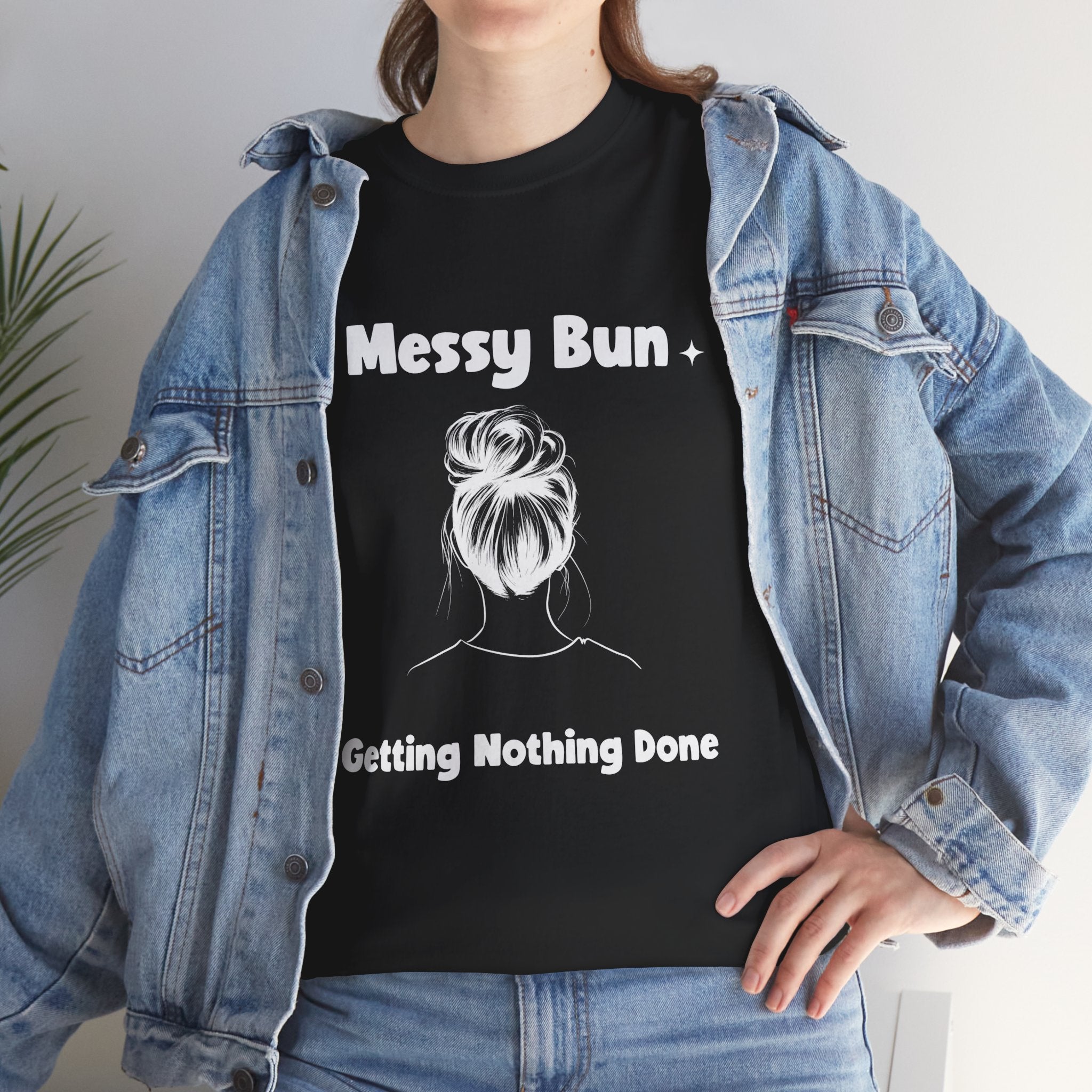 Messy Bun Getting Nothing Done Unisex Heavy Cotton Tee - Casual Everyday Tee for Home, Gift for Friends, Relaxed Fit for Women, Funny Quote Shirt, Ideal [...]