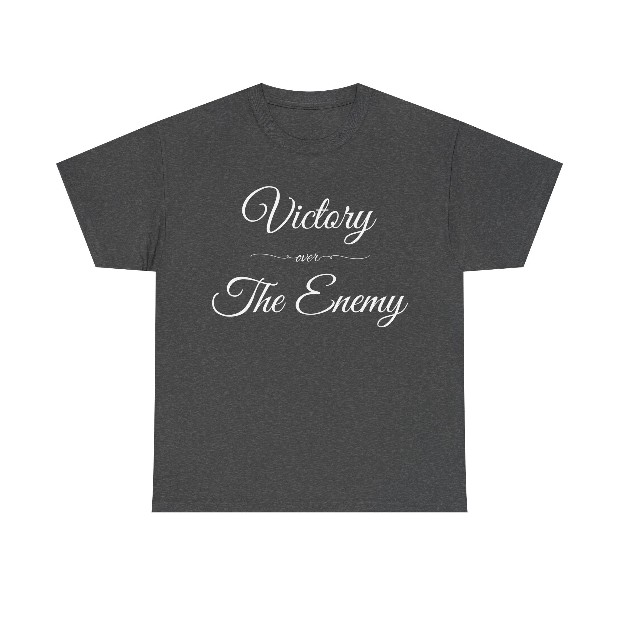Victory Over The Enemy Tee, Inspirational T-Shirt, Motivational Cotton Tee, Gift for Warriors, Casual Wear, Empowerment Shirt
