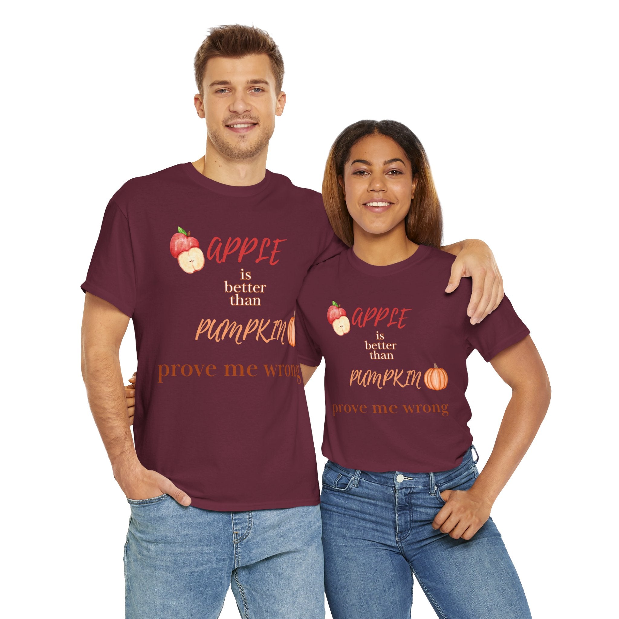 Apple Better Than Pumpkin Tee, Funny Autumn T-Shirt, Casual Halloween Shirt, Fall Holiday Apparel, Gift for Friends